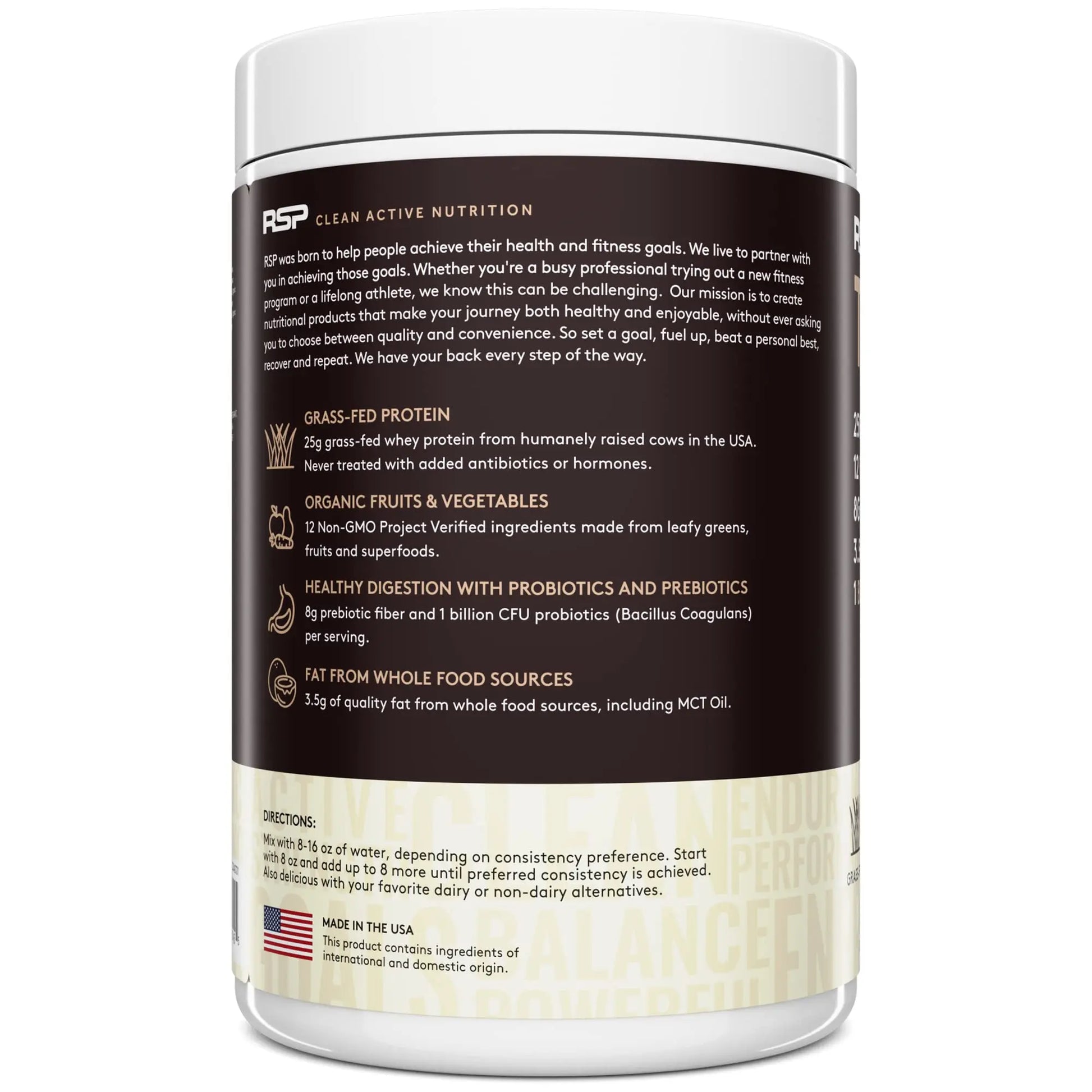 TrueFit Meal Replacement Shake Protein Powder, Grass Fed Whey + Organic Fruits RSP NUTRITION Au supplements