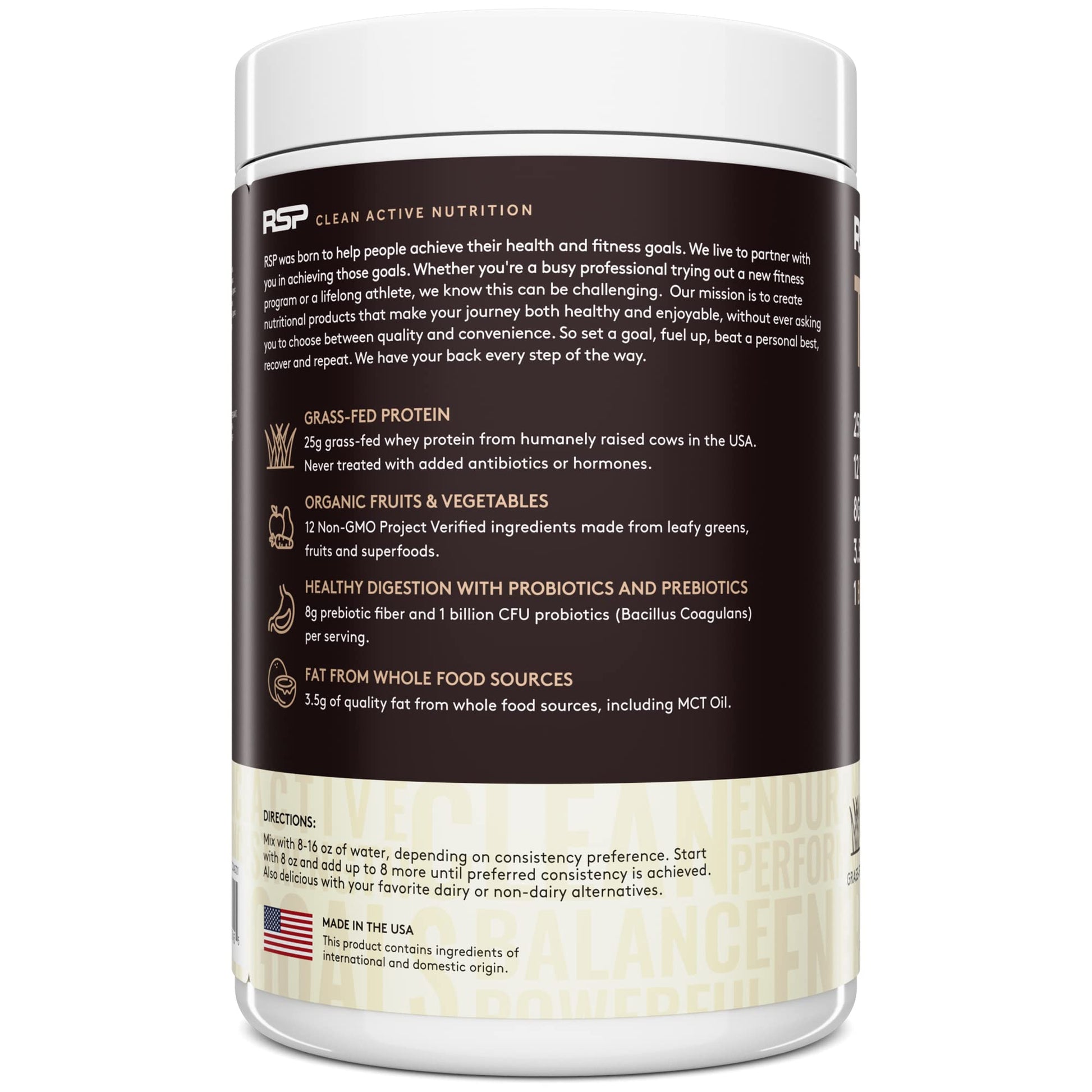 RSP NUTRITION TRUEFIT Protein Powder Meal Replacement Shake, 4.32 LB, Chocolate RSP NUTRITION Au supplements