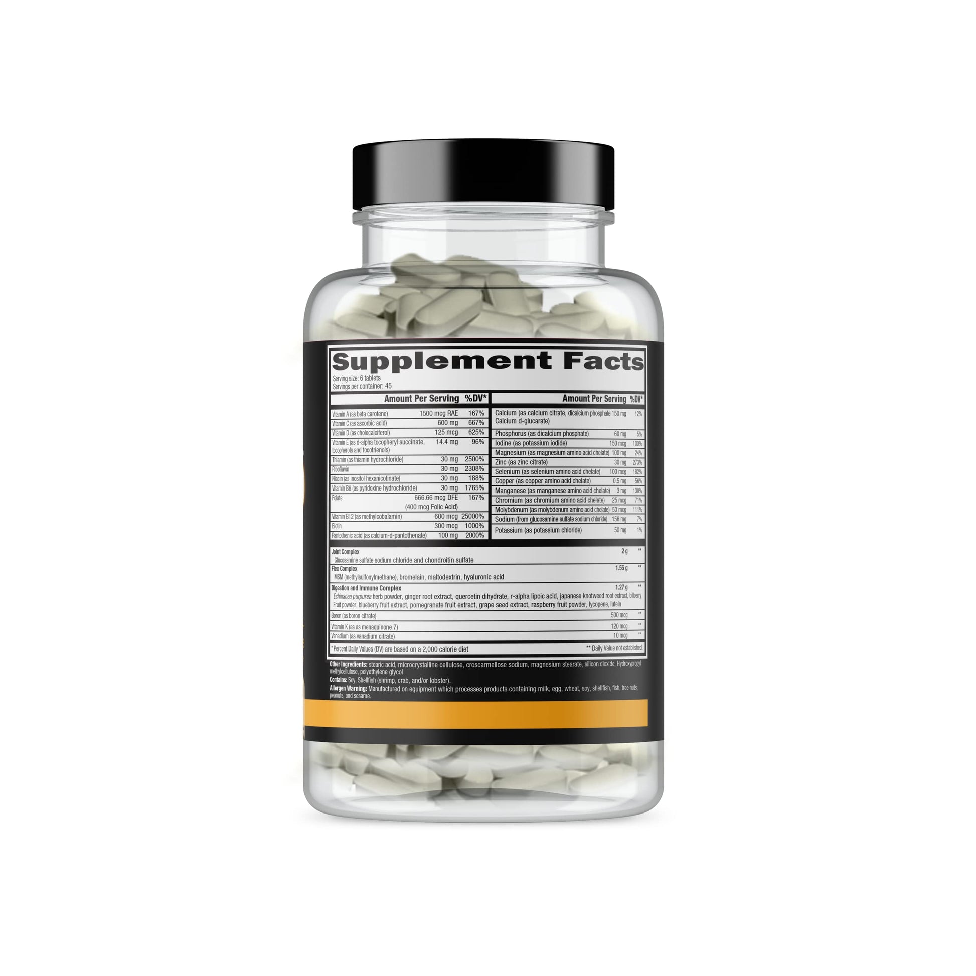 CONTROLLED LABS Orange Triad Daily Multivitamin, Iron Free Sports Supplement for Workout, Digestion, Immune, and Joints, 45 serv - Tablets (270 Count (Pack of 1)) CONTROLLED LABS Au supplements