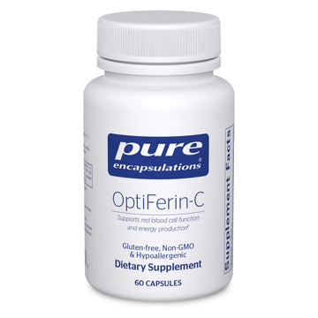 Pure Encapsulations OptiFerin-C - for Red Blood Cells & Energy - Iron Absorption Support - Energy Supplement* - Vitamin C Enriched - Gluten Free & Non-GMO - 60 Capsules Pure Encapsulations Au supplements