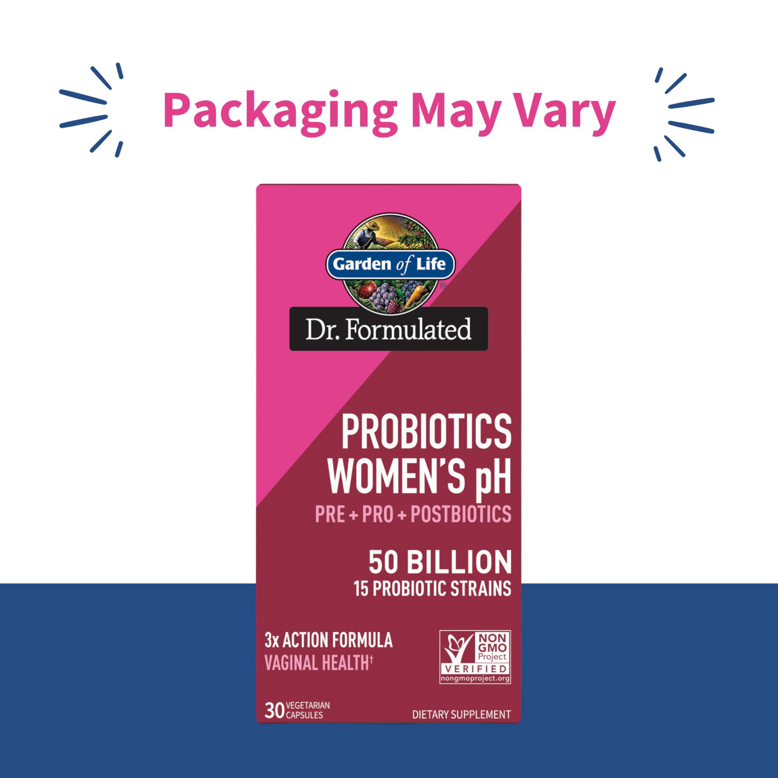 Garden of Life Dr Formulated Once Daily 3-in-1 Complete Prebiotics, Postbiotics & Probiotics for Women, PRE + PRO + POSTBIOTIC Supplement for Women’s Digestive, Immune & Vaginal Health, 30 Day Supply Garden of Life Au supplements