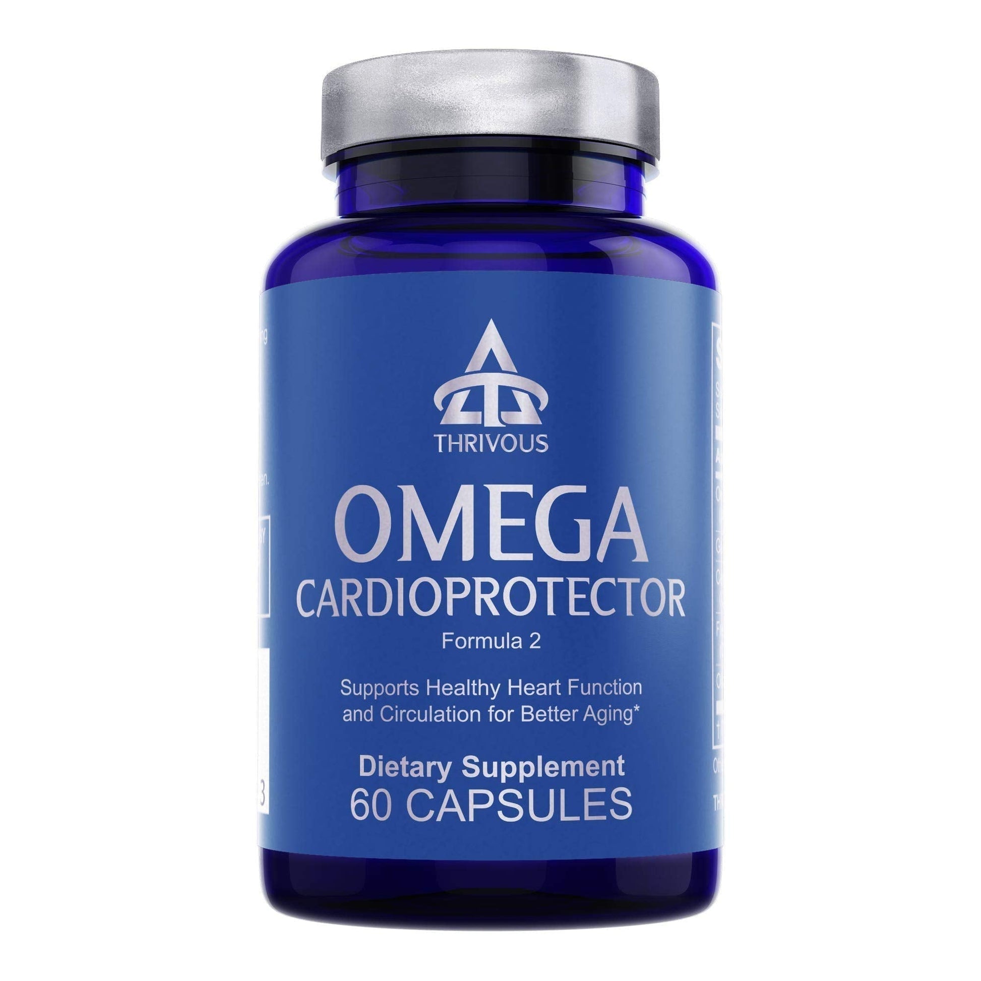 Thrivous Omega Cardioprotector – Advanced Heart & Circulation Support Supplement with AvailOm Omega-3, Garlic, Gotu Kola, Oligopin Pine Bark – 60 Vegan Capsules Thrivous Au supplements