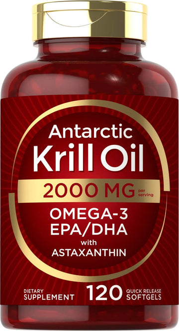 Carlyle Antarctic Krill Oil 2000 mg 120 Softgels | Omega-3 EPA, DHA, with Astaxanthin Carlyle Au supplements