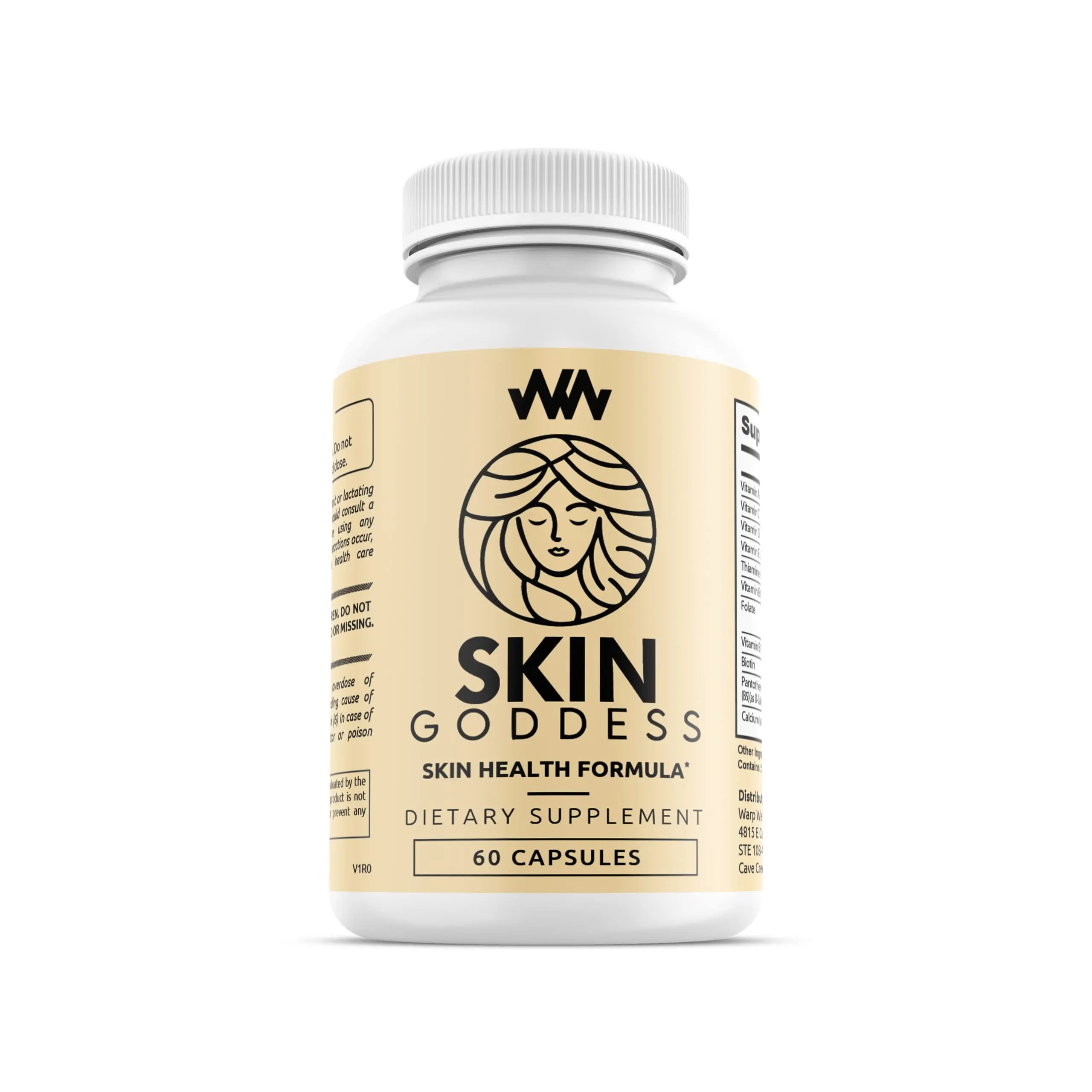 Warped Wellness Womens Skin Health Supplement | Supports Radiant and Youthful Female Complexion | Chinese Peony for Clear Skin and Feminine Glow | Skin Goddess Warped Wellness Au supplements