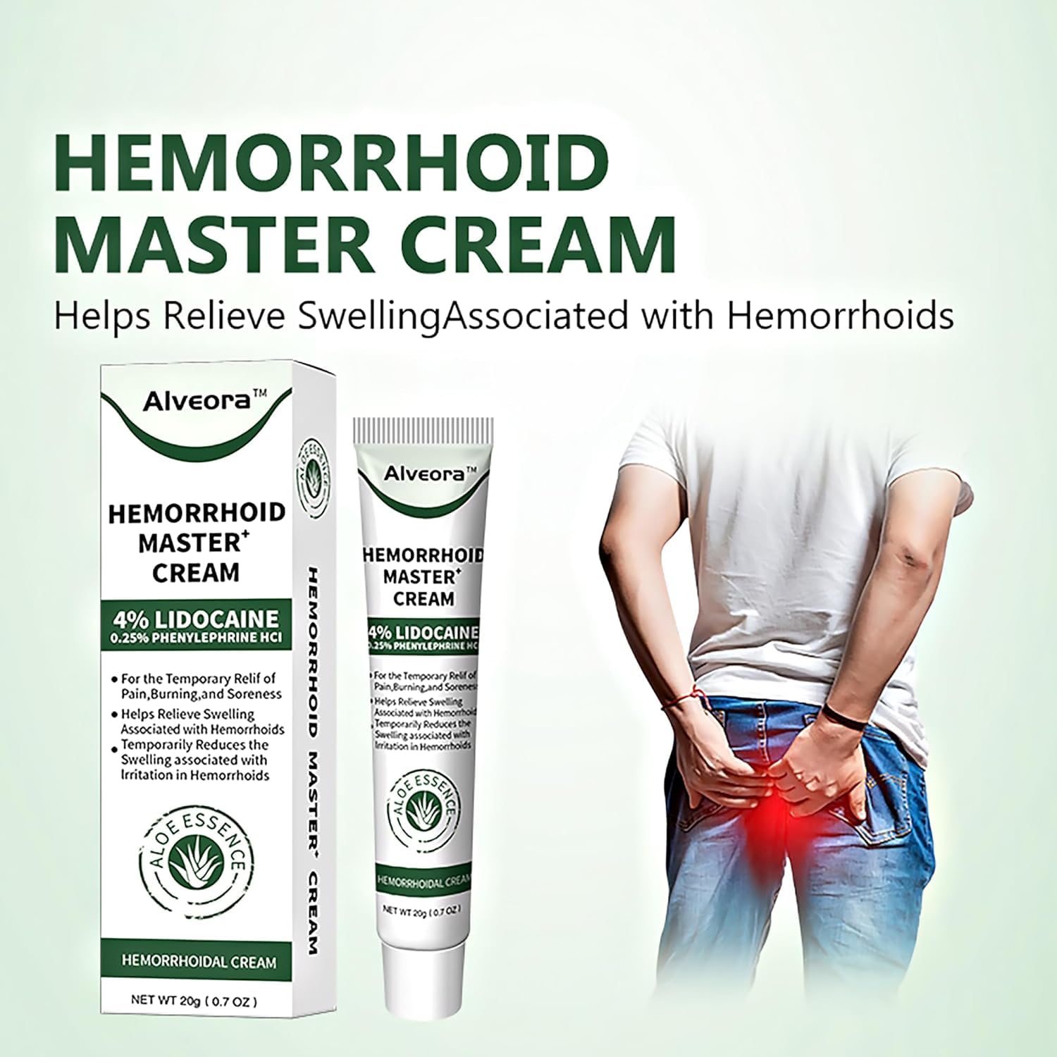 SOLUMIRA Perianal Care Cream, Hemorrhoid & Fissure Ointment with 4 Applicators, Relief Anal Pain, Itching, Swelling, Discomfort, Natural Herbs Fast Acting Ingredients SOLUMIRA Au supplements