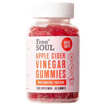 Apple Cider Vinegar Gummies with The Mother 1000mg Enhanced with Vitamin B12 & Folic Free Soul Au supplements