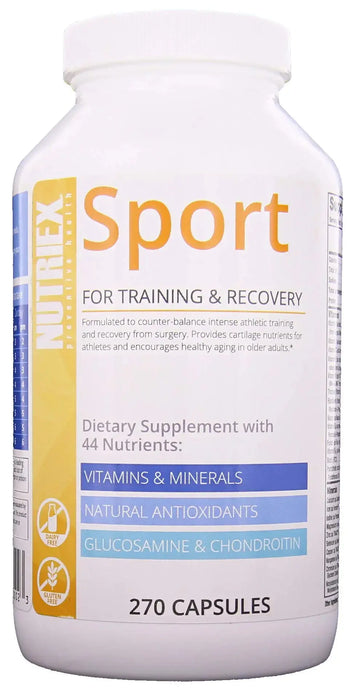 Nutriex Sport Comprehensive Multivitamin Supplement with Glucosamine & Chondroitin 270 Capsules Nutriex Au supplements