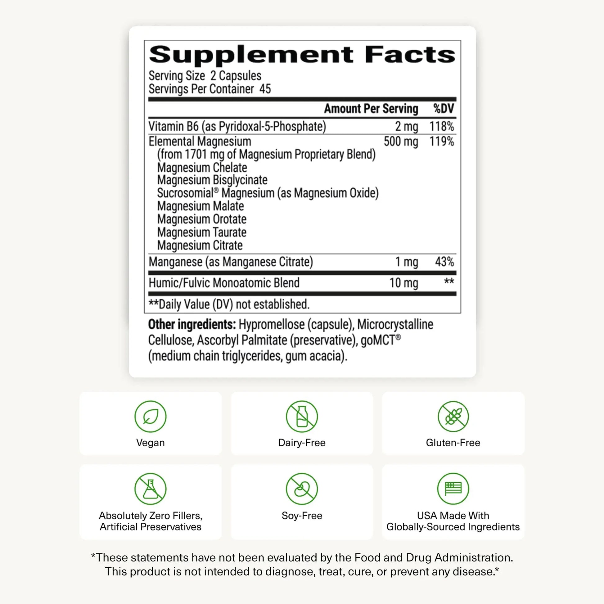 BIOptimizers Magnesium Breakthrough Supplement with 500mg - 7 Forms of Magnesium: Glycinate, Malate, Citrate, and More - Natural Support for Sleep and Cognitive Function -90 Capsules- Calming Vitamins BIOptimizers Au supplements