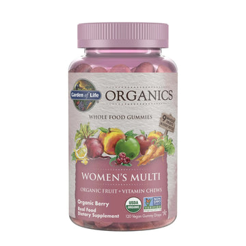 Garden of Life Organics Women's Gummy Vitamins - Berry - Certified Organic, Non-GMO, Vegan, Kosher Complete Multi - Methyl B12, C & D3 - Gluten Garden of Life Au supplements