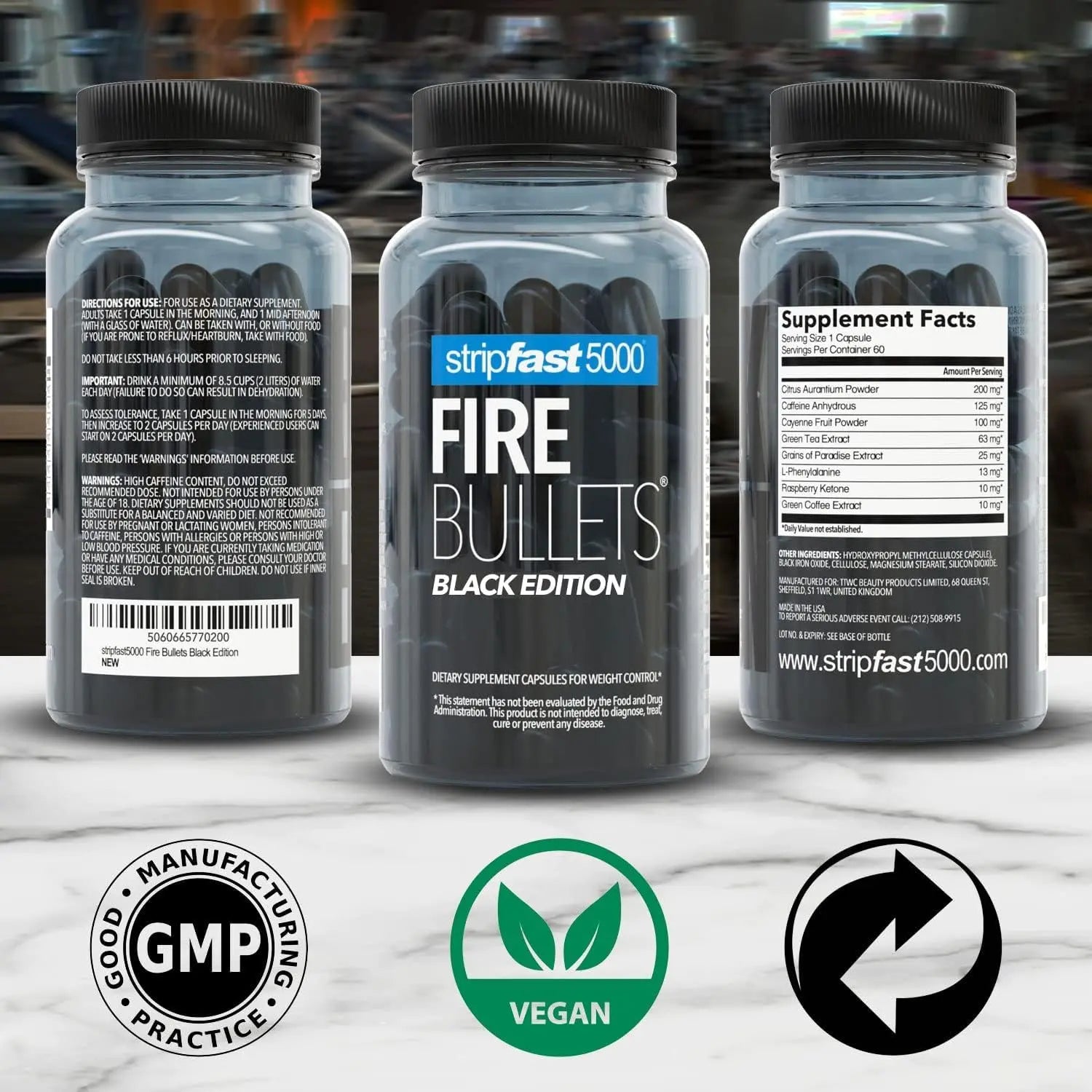 stripfast5000 Fire Bullets Max Strength Black Edition for Women and Men stripfast5000 Au supplements