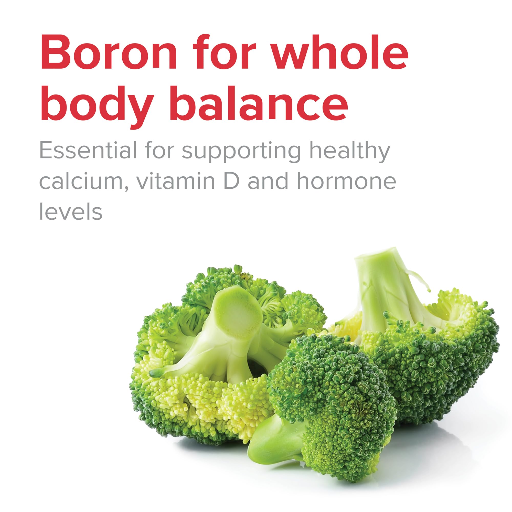 Vibrant Health - Super Natural Boron, Support for Healthy Joints, Hormone Levels, and Connective Tissue with Calcium Fructoborate and Broccoli Powder, Gluten Free, Vegetarian, Non-GMO, 60 Count Vibrant Health Au supplements