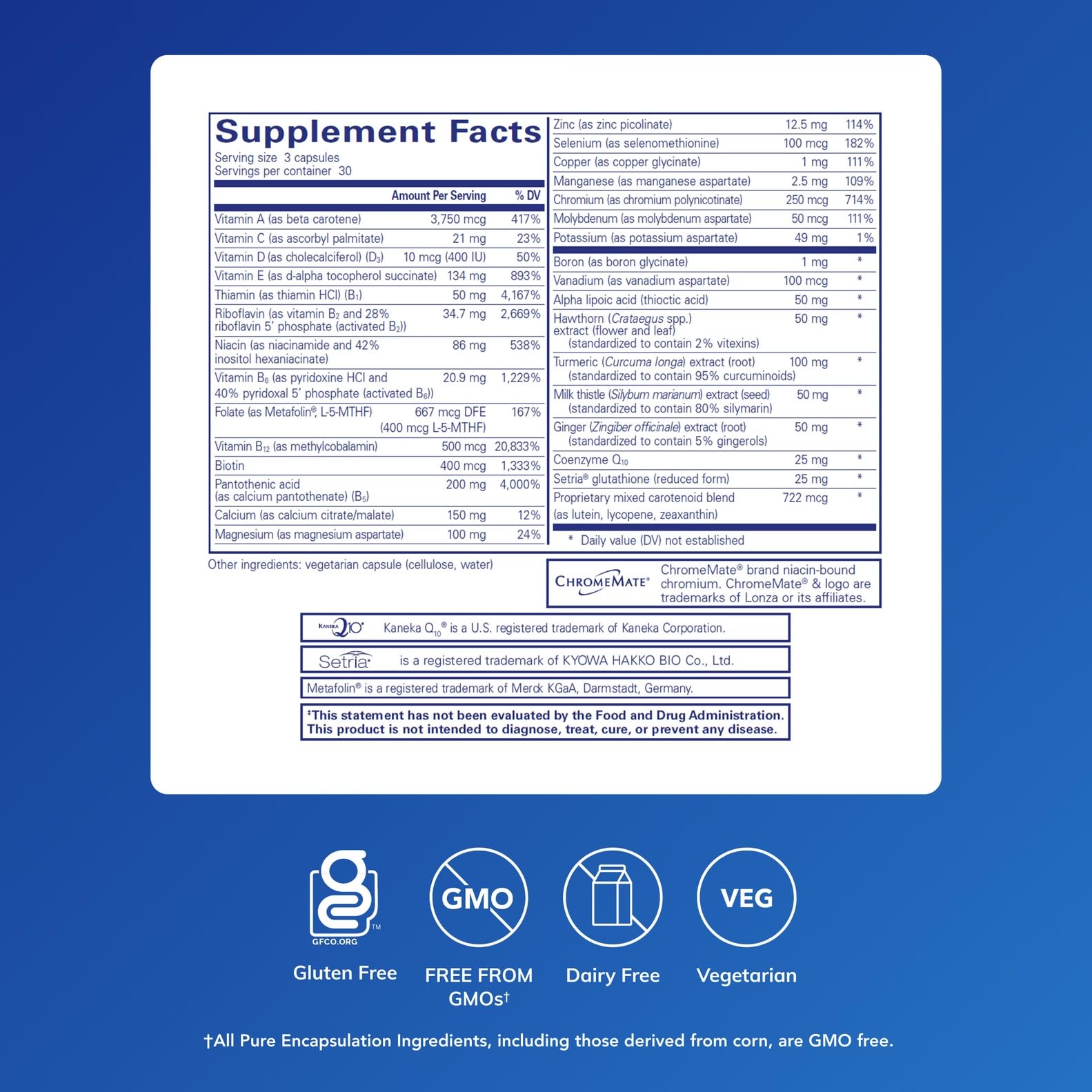 Pure Encapsulations UltraNutrient - Minerals & Multivitamins - Supports Liver & Heart Health* - Supplement for Antioxidants - with Vitamin C, CoQ10 - Non-GMO * Gluten-Free - 90 Capsules Pure Encapsulations Au supplements