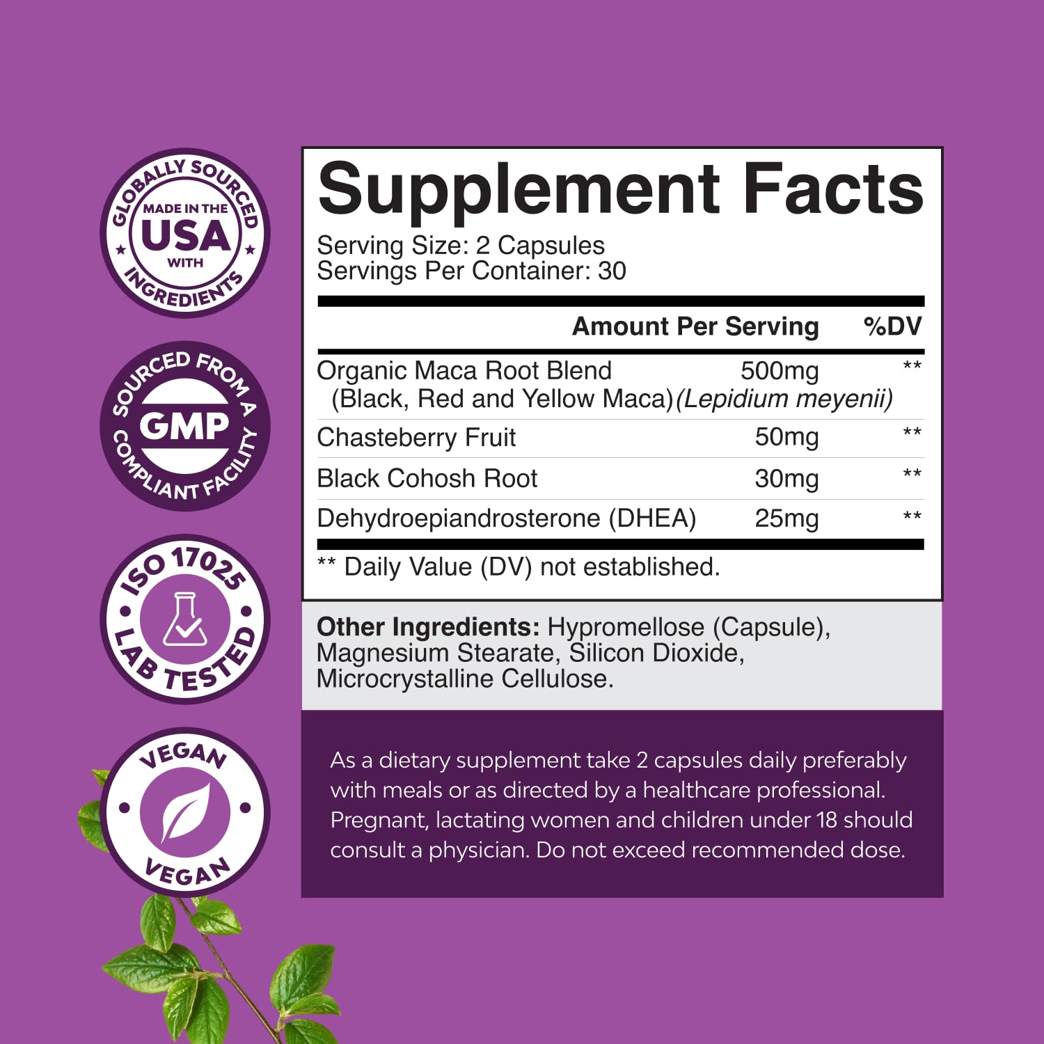 Complete Perimenopause Supplement for Women - Multibenefit Menopause Ease for Women with Maca Root Vitex Berry & Black Cohosh for Hot Flashes Night Sweats Hormone Balance and Mood Support - 60 Count Natures Craft Au supplements