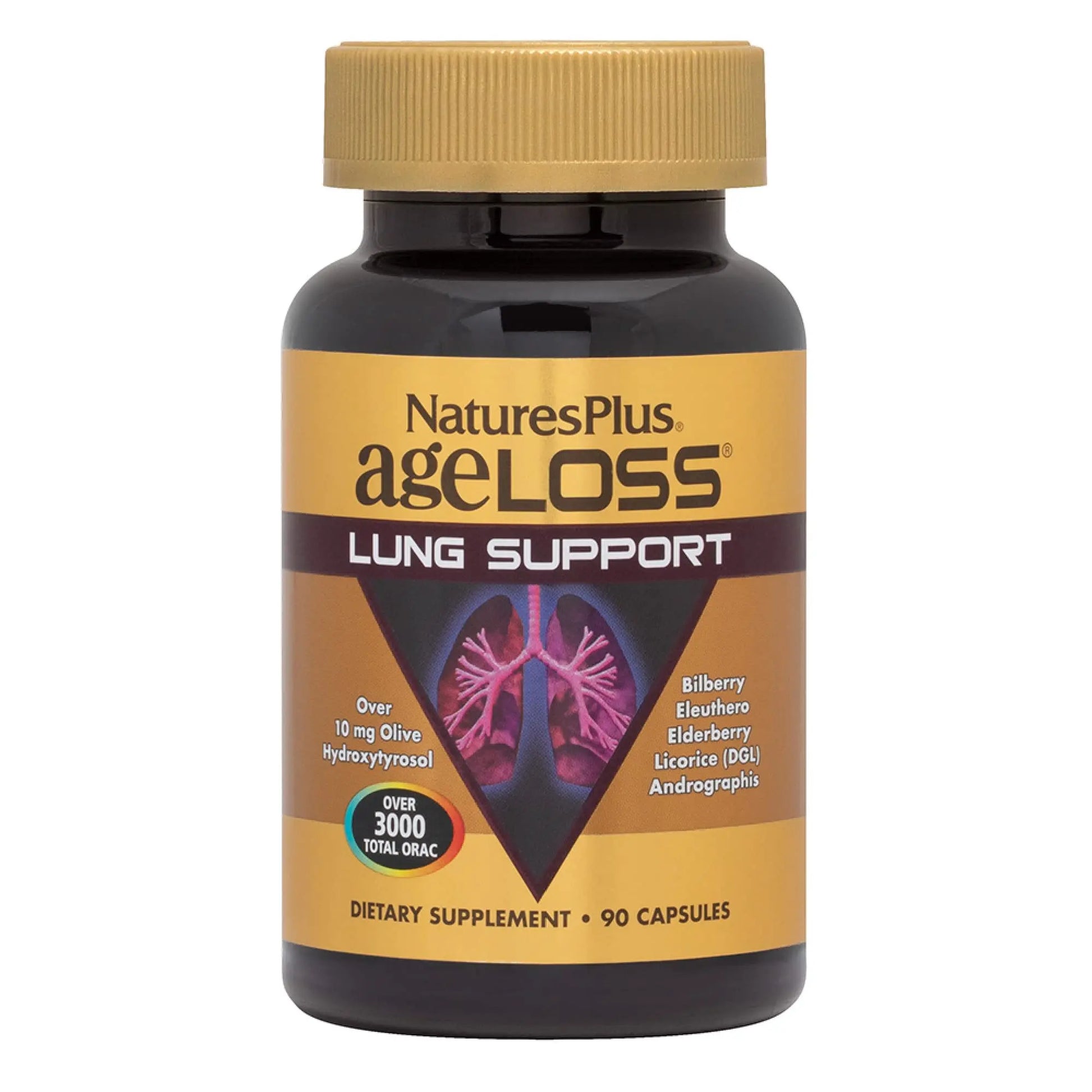 NaturesPlus AgeLoss Lung Support - 90 Capsules - Vegetarian, Gluten Free - 30 Servings NaturesPlus Au supplements