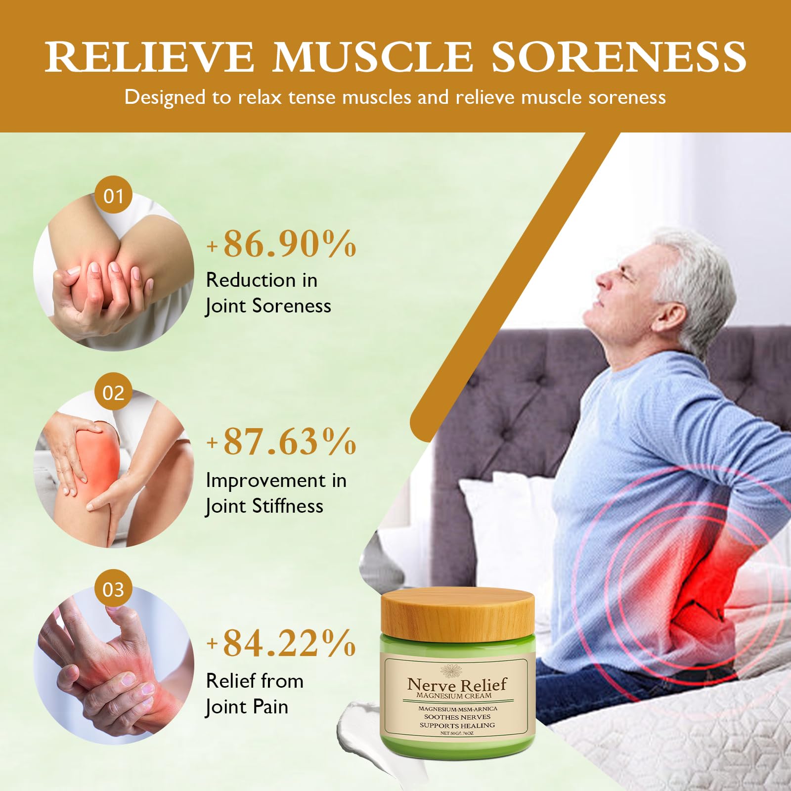 Vincofoo Nerve Relief Magnesium Cream with MSM & Arnica, Soothes Nerves & Daily Soothing Support Vincofoo Au supplements