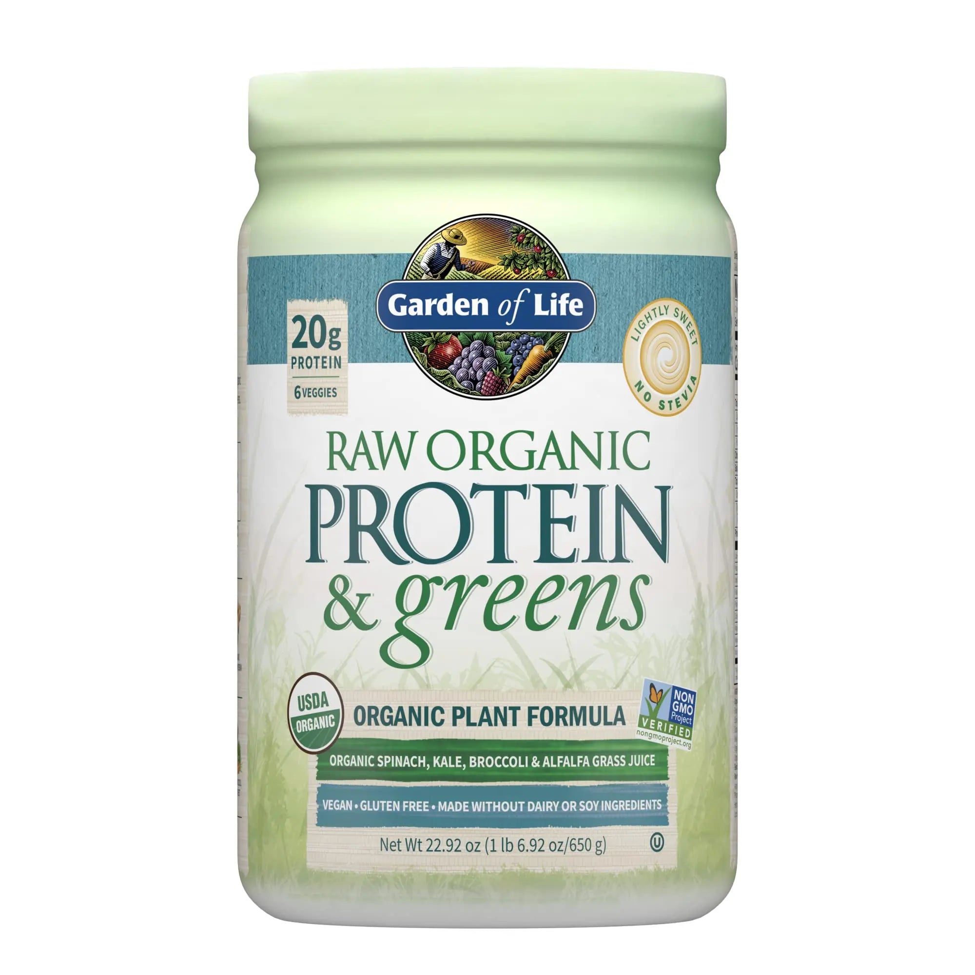 Garden of Life Raw Organic Protein & Greens Lightly Sweet, Vegan Protein Powder Garden of Life Au supplements