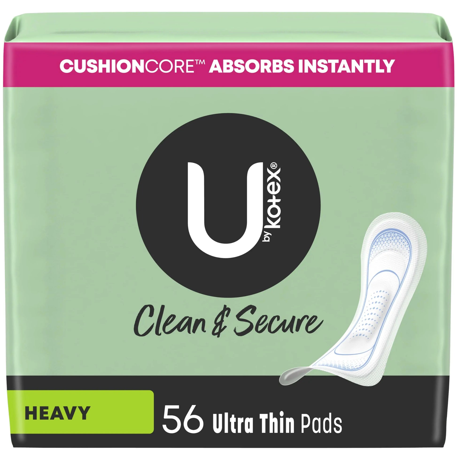 U by Kotex Clean & Secure Ultra Thin Pads, Heavy Absorbency, 56 Count (Packaging May Vary) U by Kotex Au supplements