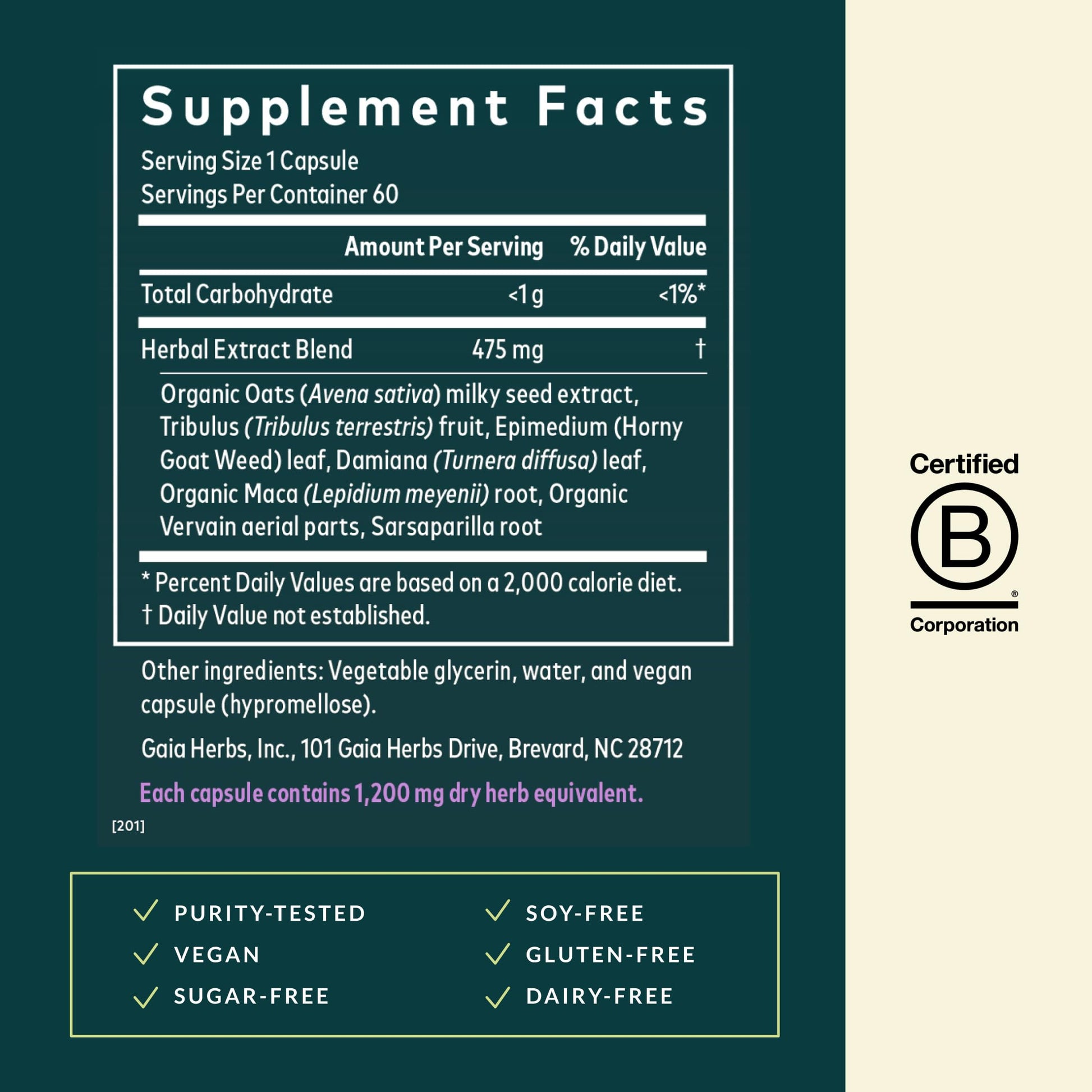 Gaia Herbs Womens Libido - Supports Energy to Maintain Healthy Libido* - with Tribulus & Horny Goat Weed - 60 Vegan Liquid Phyto-Caps (60 Servings) Gaia Herbs Au supplements