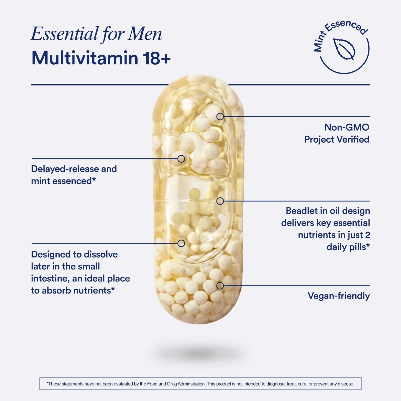 Ritual Multivitamin for Men 18+ with Zinc, Vitamin A and D3 for Immune Function Support*, Omega-3 DHA, B12, K2, Gluten Free Ritual Au supplements