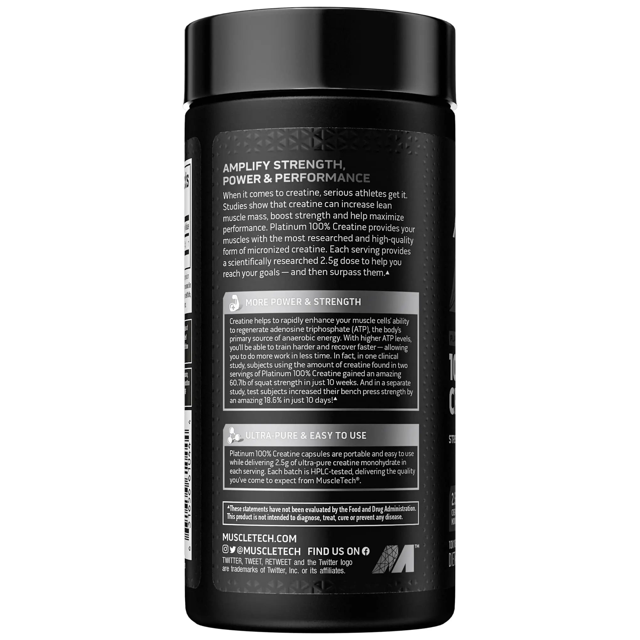 MuscleTech Platinum 100% Creatine Pills | Creatine Monohydrate Pill| | Muscle Recovery MuscleTech Au supplements
