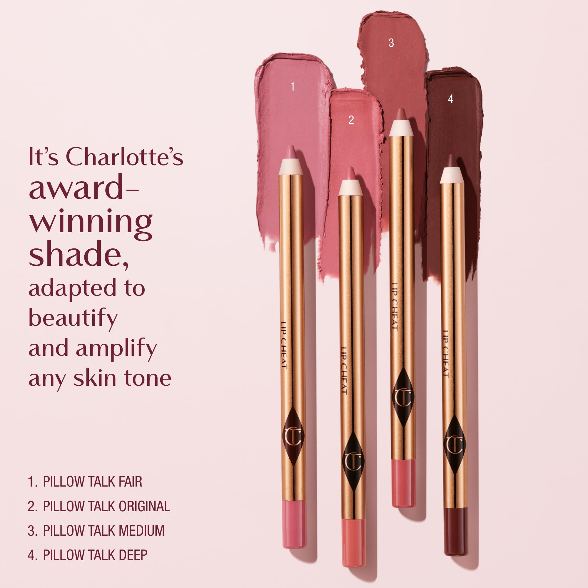 Charlotte Tilbury Lip Cheat Lip Liner Pencil - Gives Lips a Fuller-Looking, Defined Pout - Enriched with Jojoba Oil & Hyaluronic Acid - Waterproof, Smudge-Proof & Transfer-Proof - Pillow Talk Fair Charlotte Tilbury Au supplements
