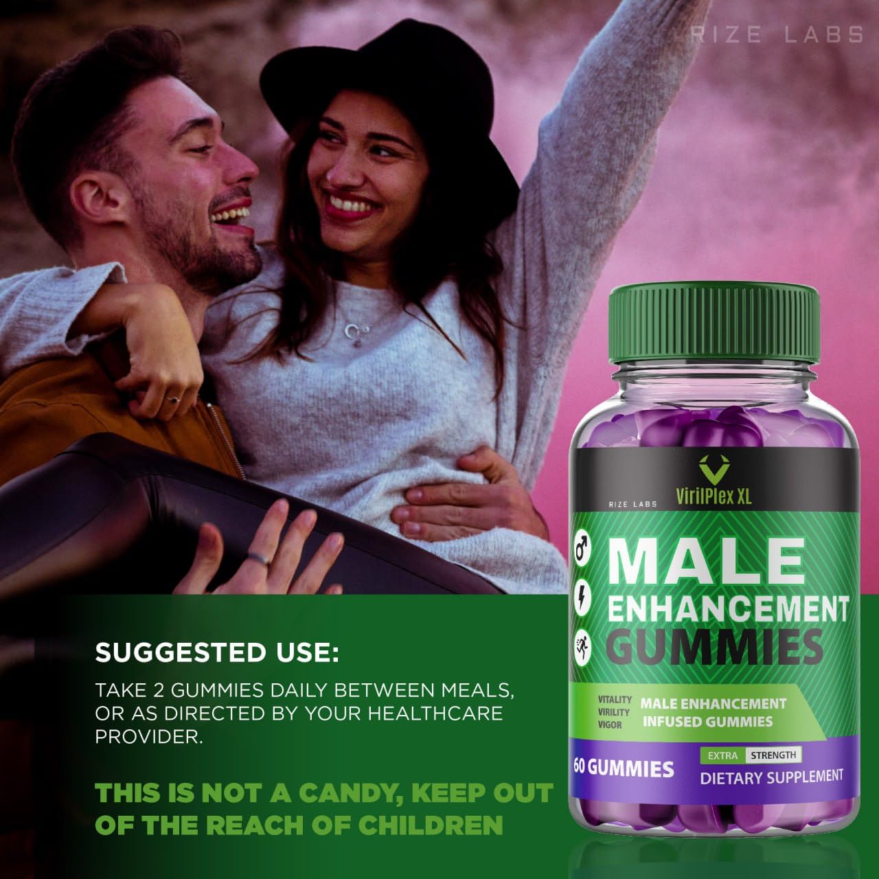 VirilPlex XL Male Performance Gummies, Premium Formula for Health and Wellbeing, VirilPlex XL for Men Gummys to Deliver Peak Performance Benefits, VirilPlexXL Gomitas (60 Gummies) rize labs Au supplements