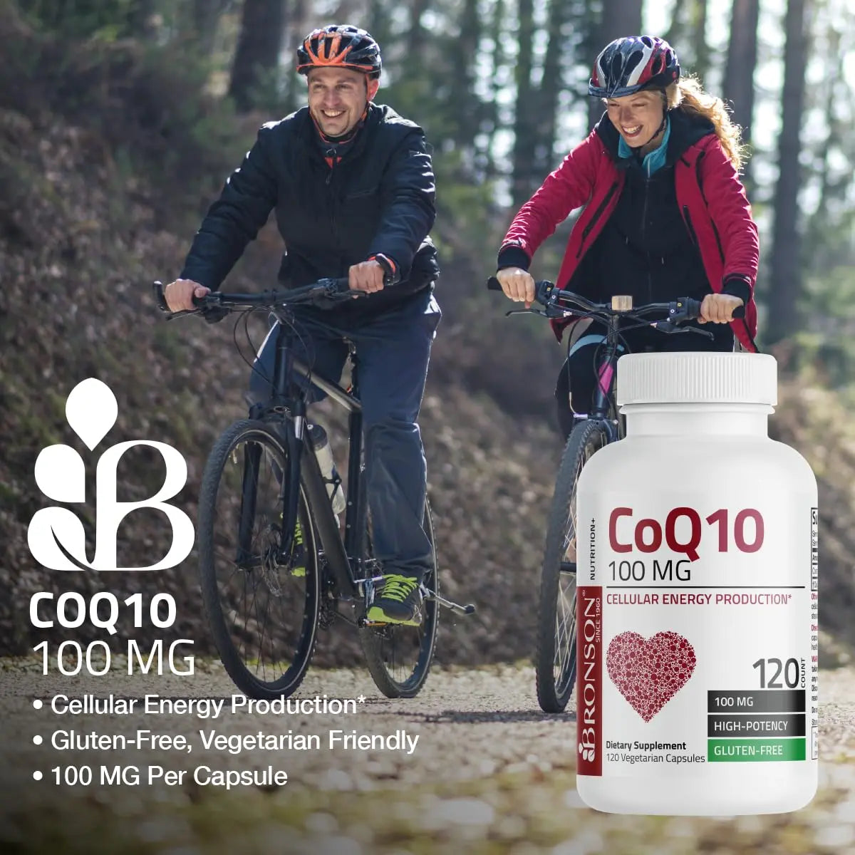 Bronson CoQ10 100 MG High Potency Cellular Energy Production, 120 Vegetarian Capsules Bronson Au supplements