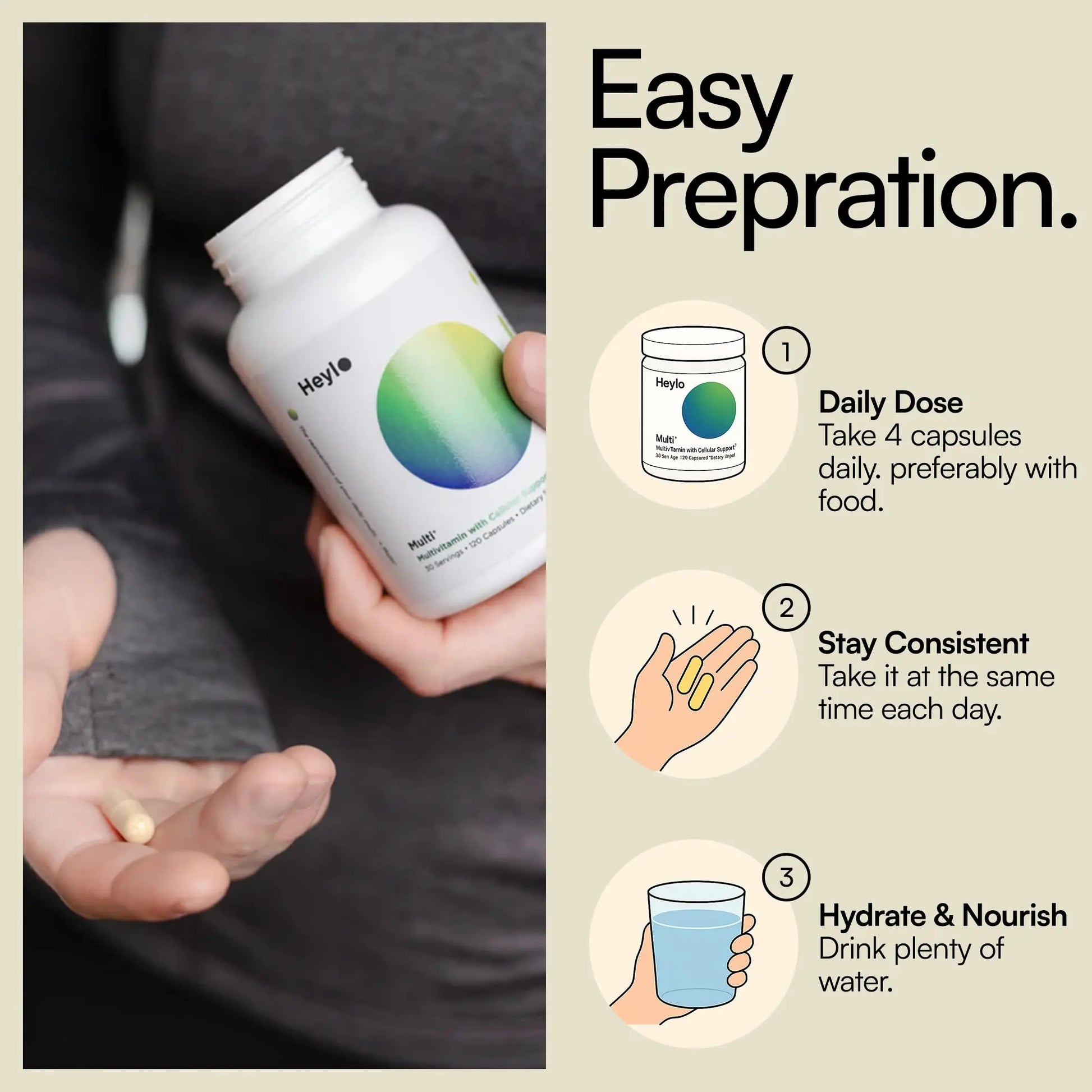 Heylo Multi+ Advanced Multivitamin Supplement – Boosts Energy, Enhances Immune Support, Provides Antioxidant Protection, Promotes Detoxification Heylo Health Au supplements