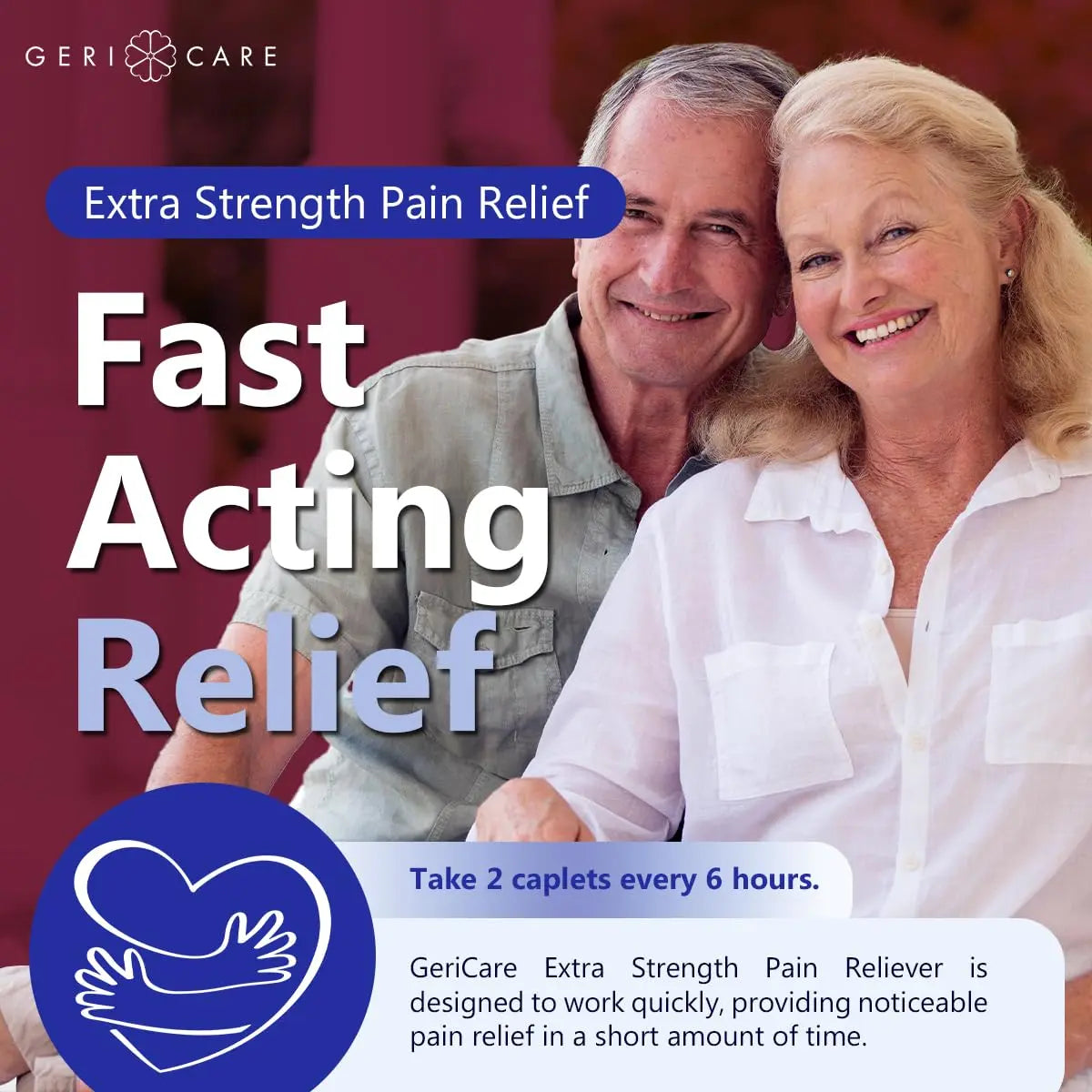 GeriCare Pain Reliever Extra Strength Caplets – 100 Count – Acetaminophen 250mg, Aspirin 250mg (NSAID), Caffeine 65mg – Powerful Triple-Action Formula for Headaches, Migraines & Minor Aches (2 Pack) GeriCare Au supplements