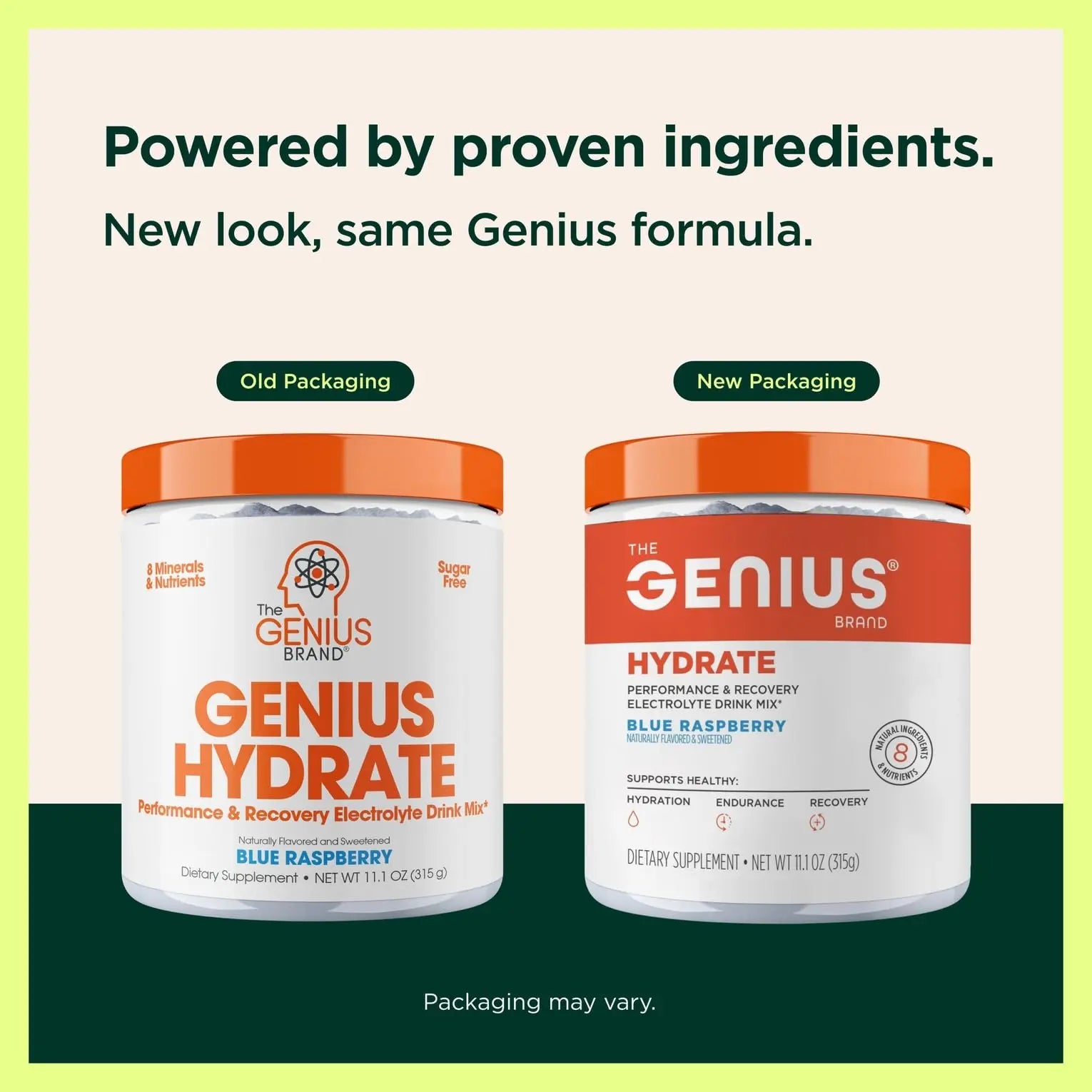 The Genius Brand Genius Hydrate - Electrolyte Supplement for Daily Hydration - Coconut Water - Sugar-Free - 8 Essential Minerals & Nutrients - Non-GMO - Blue Raspberry - 50 Servings The Genius Brand Au supplements