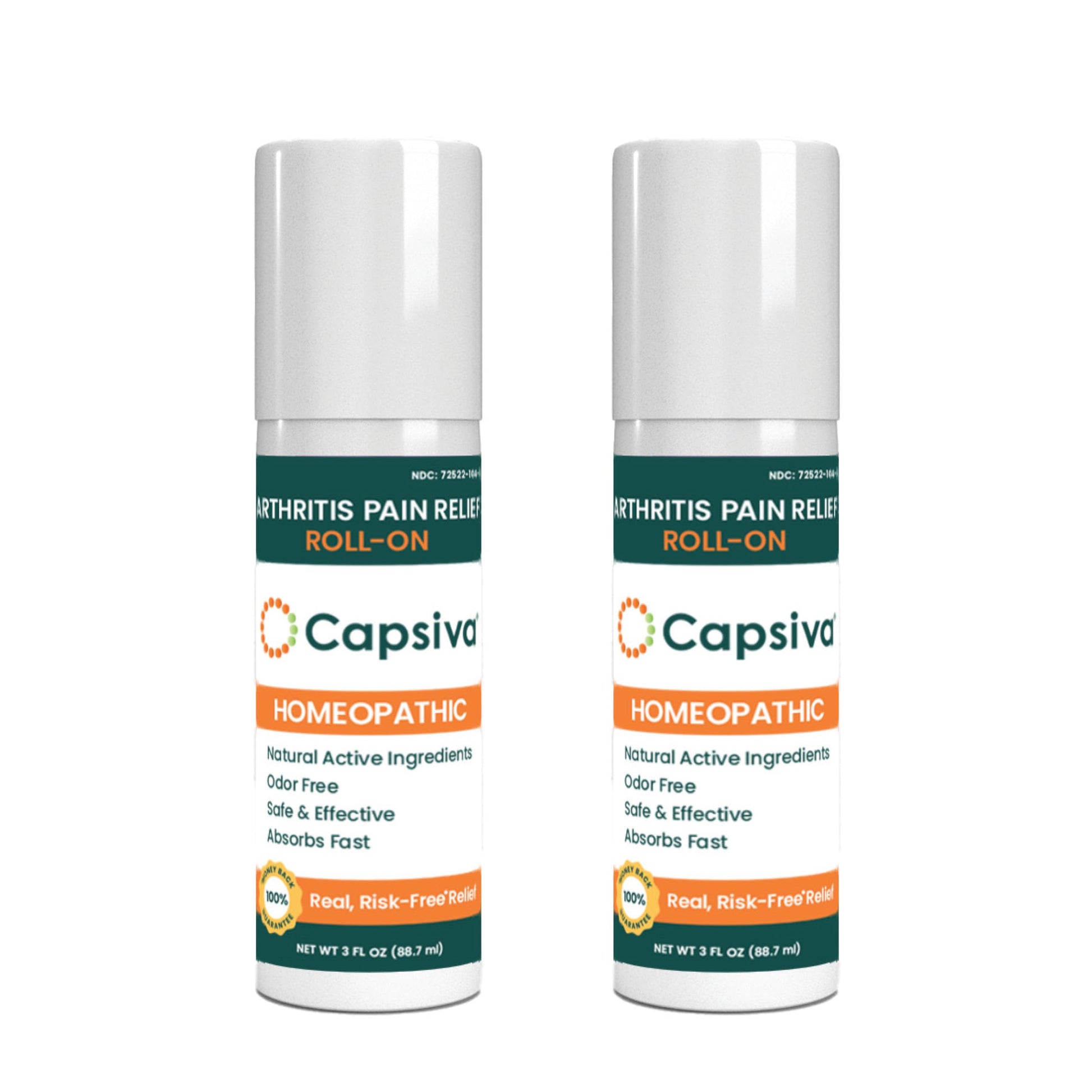 Capsiva Pain Relieving Gel, Absorbs Fast, Odor-Free, Safe for Prescription, No Known Side Effects (Gel Roll-On, 2 Pack, 3 Oz Each) Capsiva Au supplements