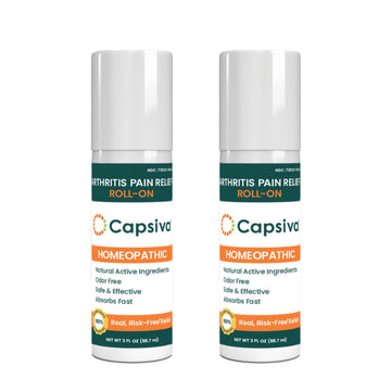 Capsiva Pain Relieving Gel, Absorbs Fast, Odor-Free, Safe for Prescription, No Known Side Effects (Gel Roll-On, 2 Pack, 3 Oz Each) Capsiva Au supplements