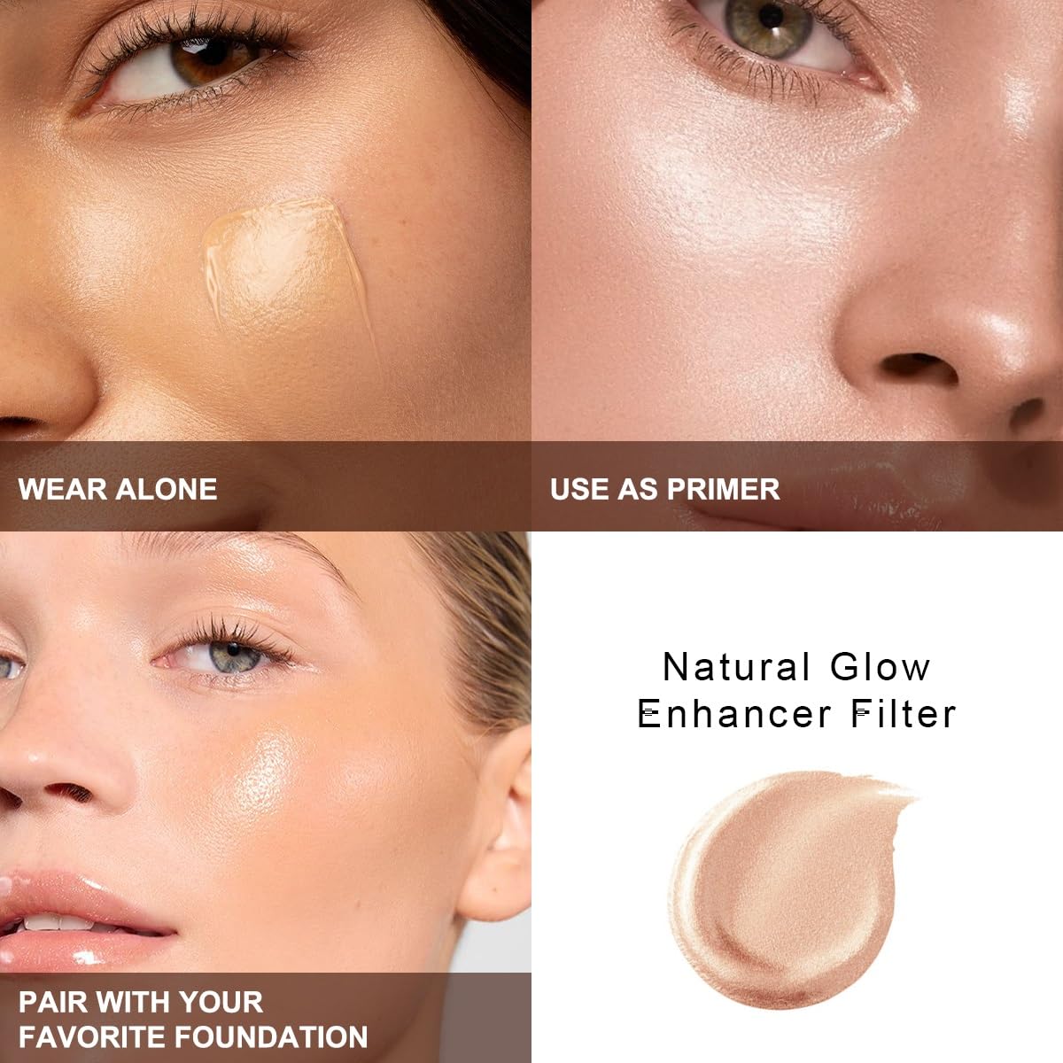 PHOERA Skin Glow Tint Foundation,Natural Radiant Flawless Filter Effect Silk Perfect Illuminating Foundation. (03 Medium) Meifen Au supplements