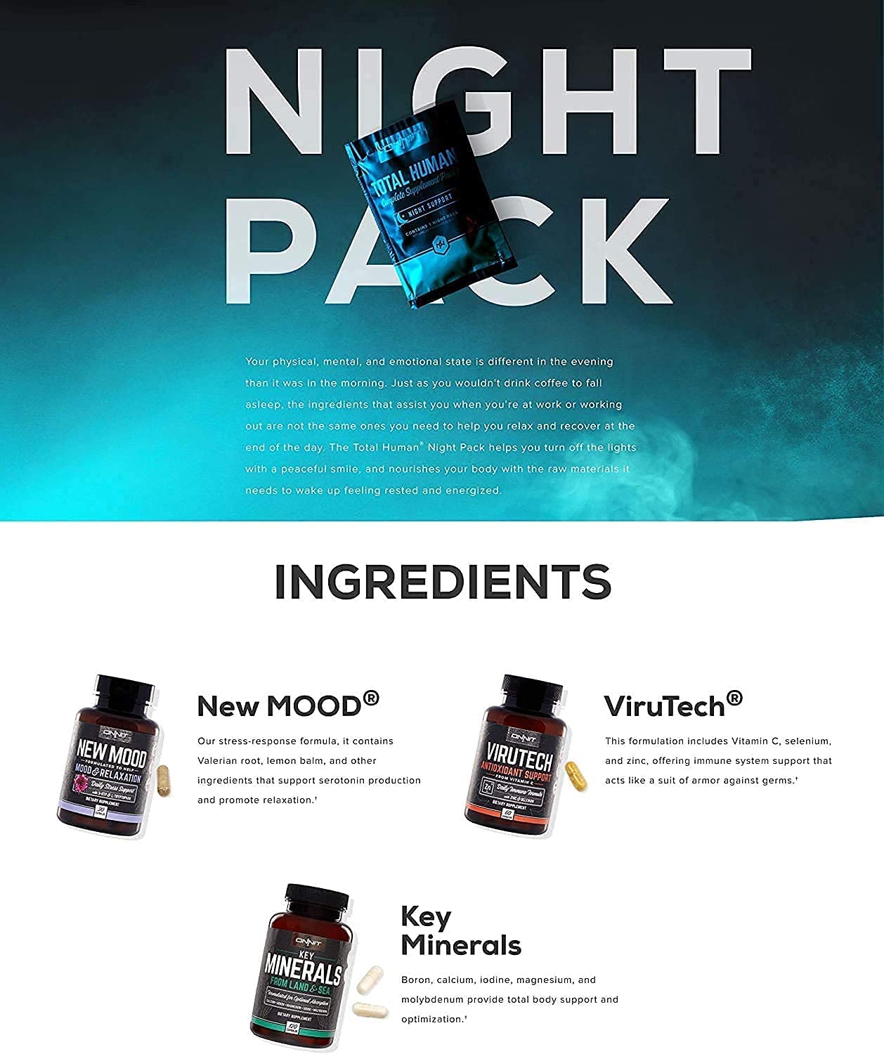 ONNIT Total Human Day and Night Vitamin Packs, 7-Day Supply Capsule ONNIT Au supplements