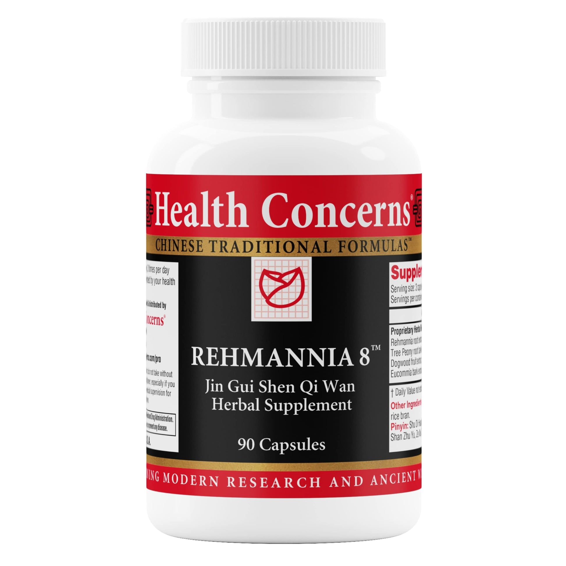 Health Concerns Rehmannia 8 - Kidney Cleanse Detox & Repair Supplement - Back Discomfort & Urinary Tract Health for Women & Men - Traditional Chinese Herbal Formula for Backaches - 90 Capsules Health Concerns Au supplements