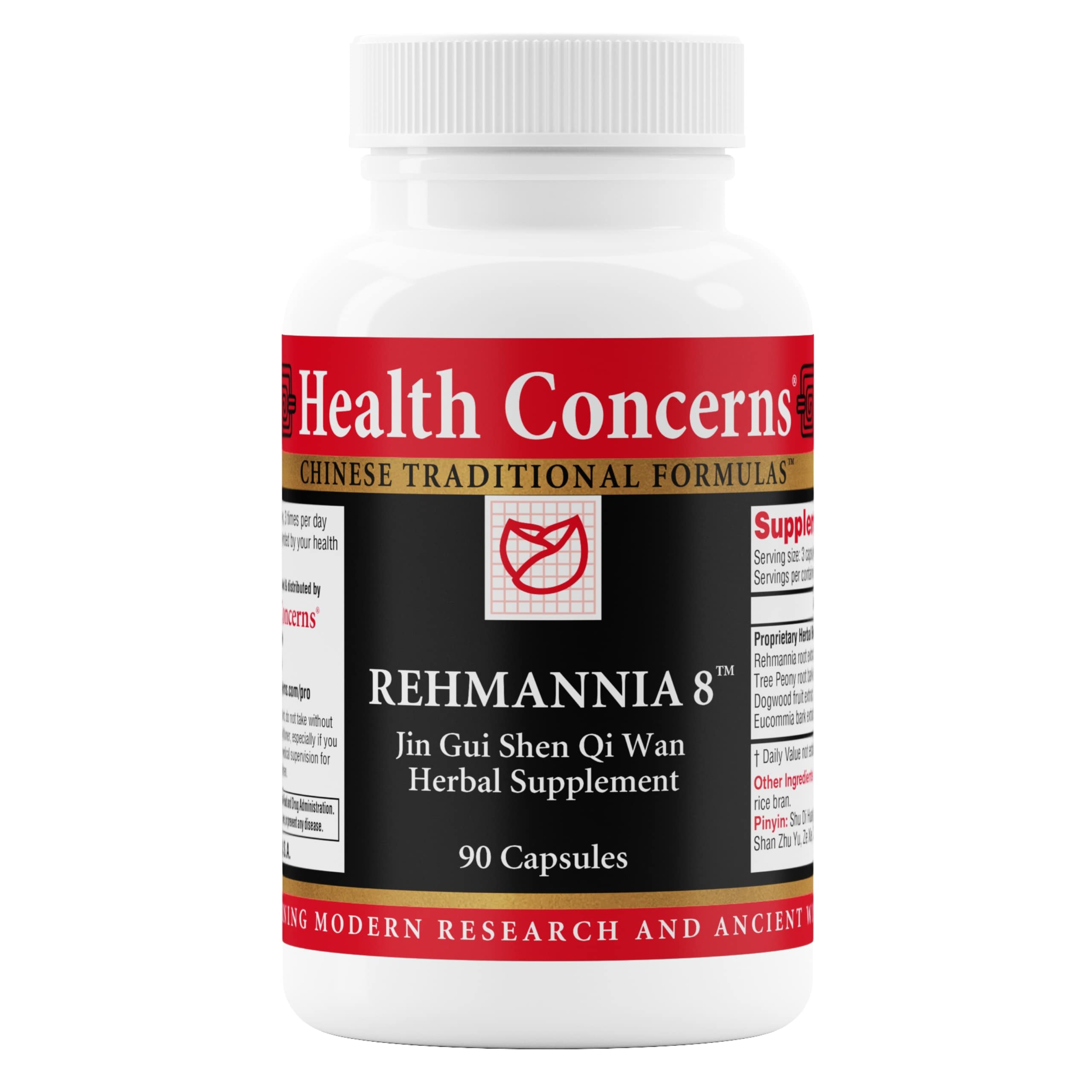 Health Concerns Rehmannia 8 - Kidney Cleanse Detox & Repair Supplement - Back Discomfort & Urinary Tract Health for Women & Men - Traditional Chinese Herbal Formula for Backaches - 90 Capsules Health Concerns Au supplements