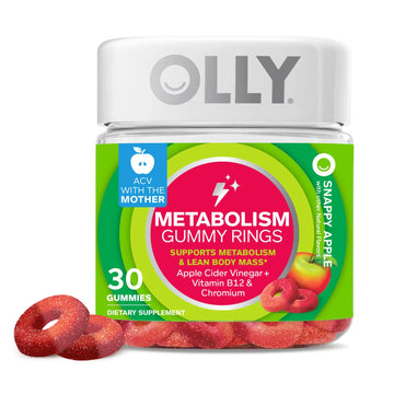 OLLY Metabolism Gummy Rings, Apple Cider Vinegar, Vitamin B12, Chromium, Energy OLLY Au supplements