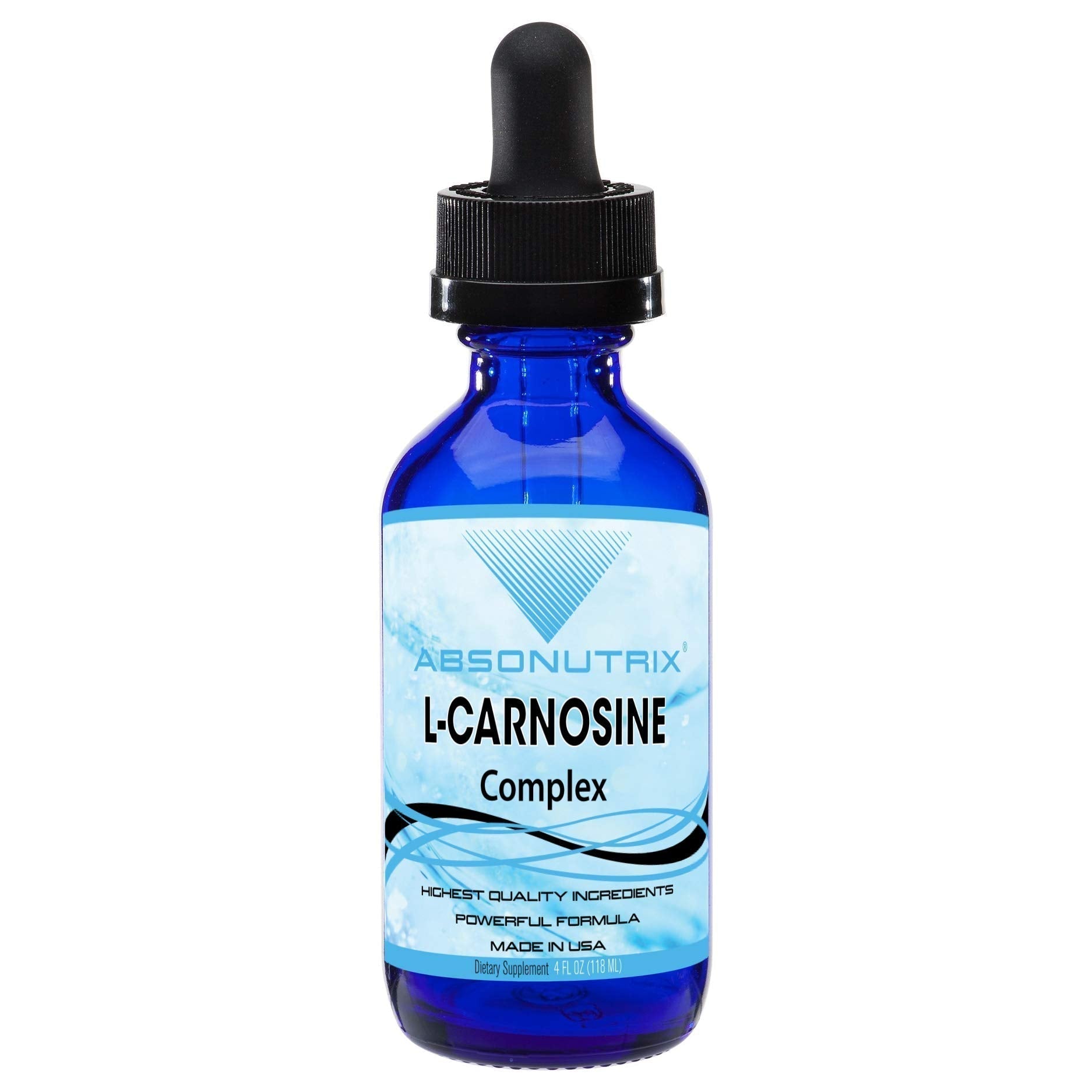 Absonutrix L-Carnosine - 583 mg 4 Oz Bottle, 200 Highly Potent Servings, Easy-to-Consume Drops, High Bioavailability, Third-Party Tested, GMP-Certified, Non-GMO, Cruelty-Free Products, Made in USA Absonutrix Au supplements