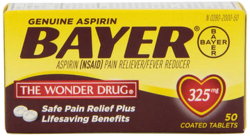 Genuine Bayer Aspirin 325mg Tablets, 50-Count (Pack of 2) Bayer Au supplements