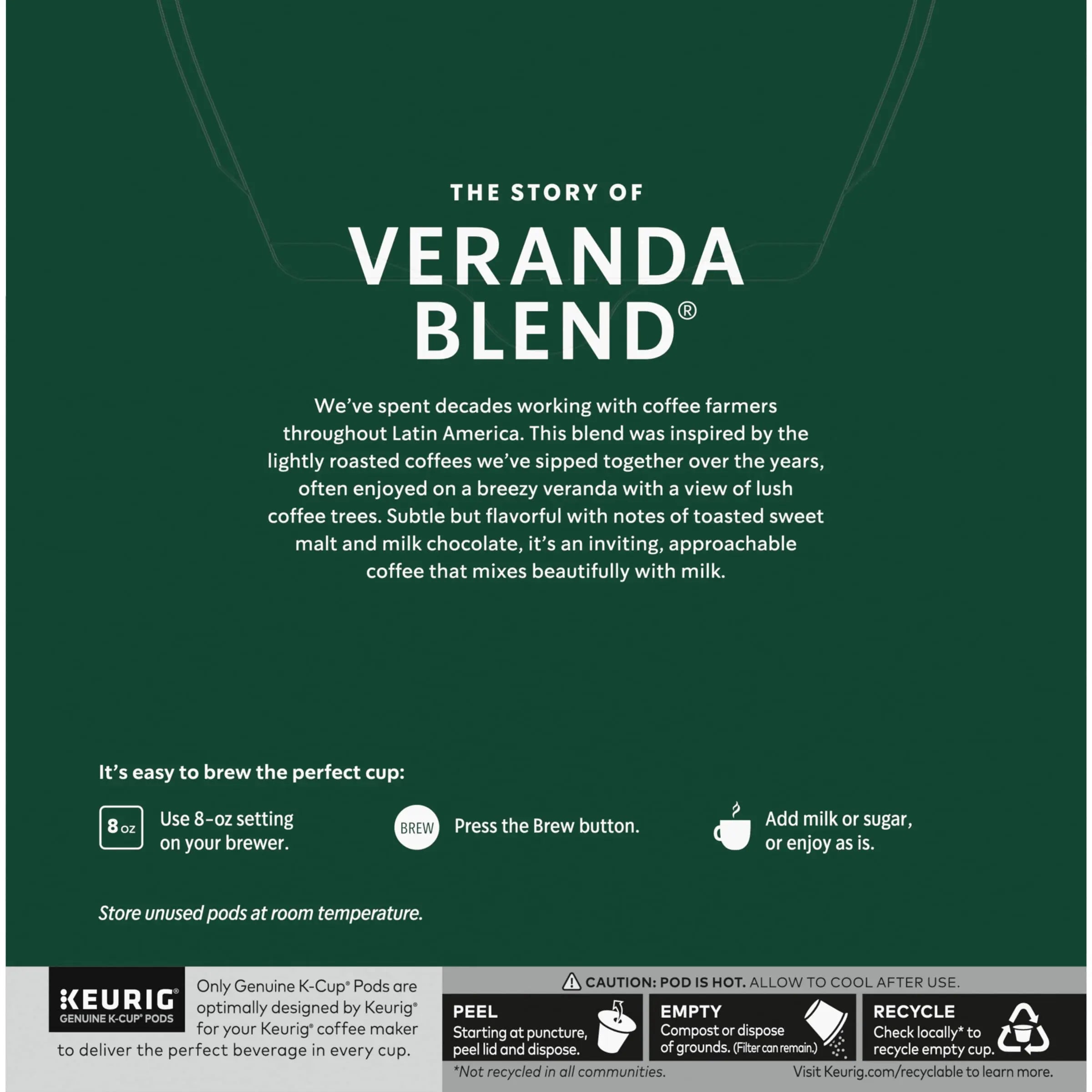Starbucks Veranda Blend Coffee K-Cups,4/24 Pack-96 K-Cups Starbucks Au supplements