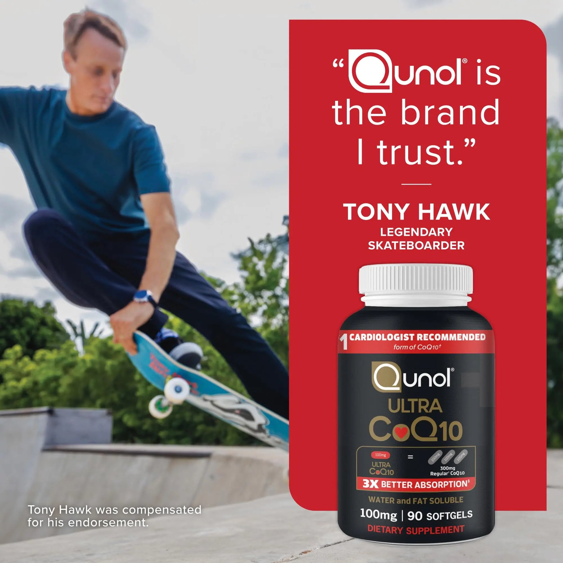 Qunol Ultra CoQ10 100mg Softgels- 3x Better Absorption, Antioxidant for Heart Health & Energy Production, Coenzyme Q10 Vitamins Qunol Au supplements