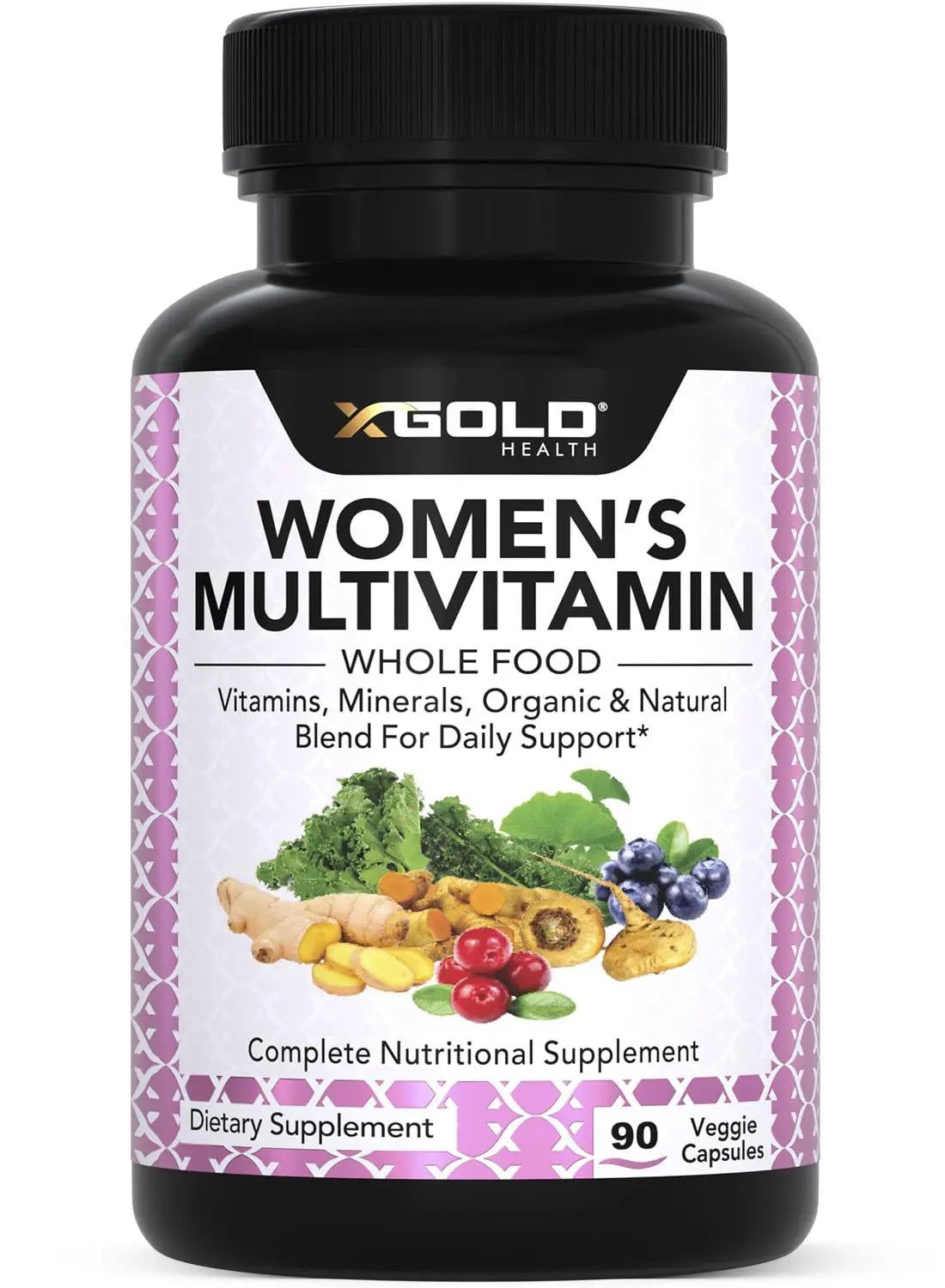Vegan Women's Daily Multivitamin 50 Plus with Organic WholeFood Based Natural Ingredients, Ginger, Maca, Multi-Vitamin B Complex & More X Gold Health Au supplements