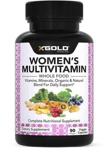 Vegan Women's Daily Multivitamin 50 Plus with Organic WholeFood Based Natural Ingredients, Ginger, Maca, Multi-Vitamin B Complex & More X Gold Health Au supplements