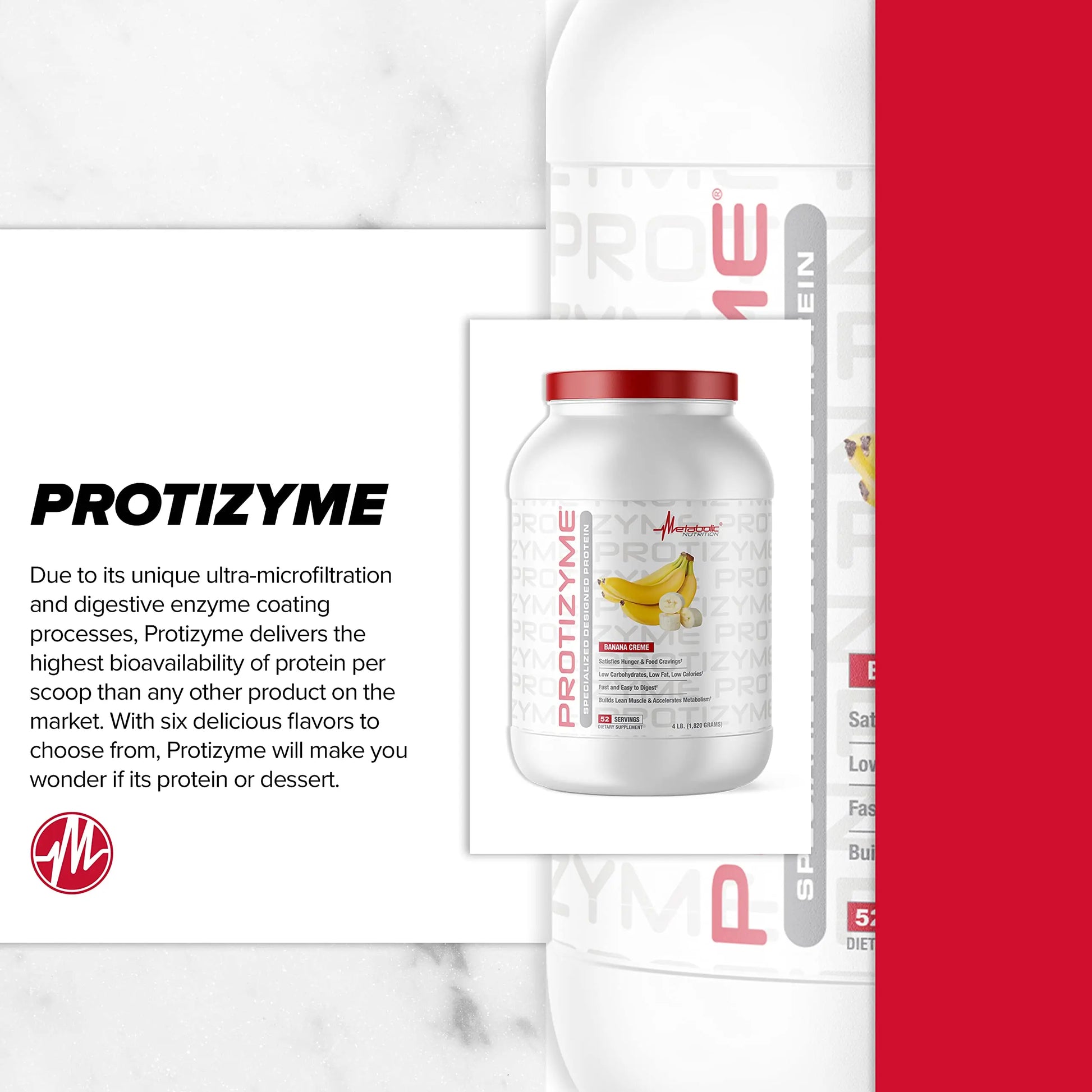 Metabolic Nutrition, Protizyme, 100% Whey Protein Powder, High Protein, Low Carb Metabolic Nutrition Au supplements