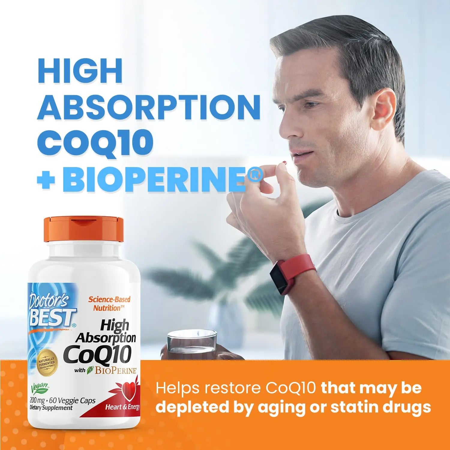 Doctor's Best High Absorption CoQ10 with BioPerine Gluten Free Naturally Fermented Doctor's BEST Au supplements