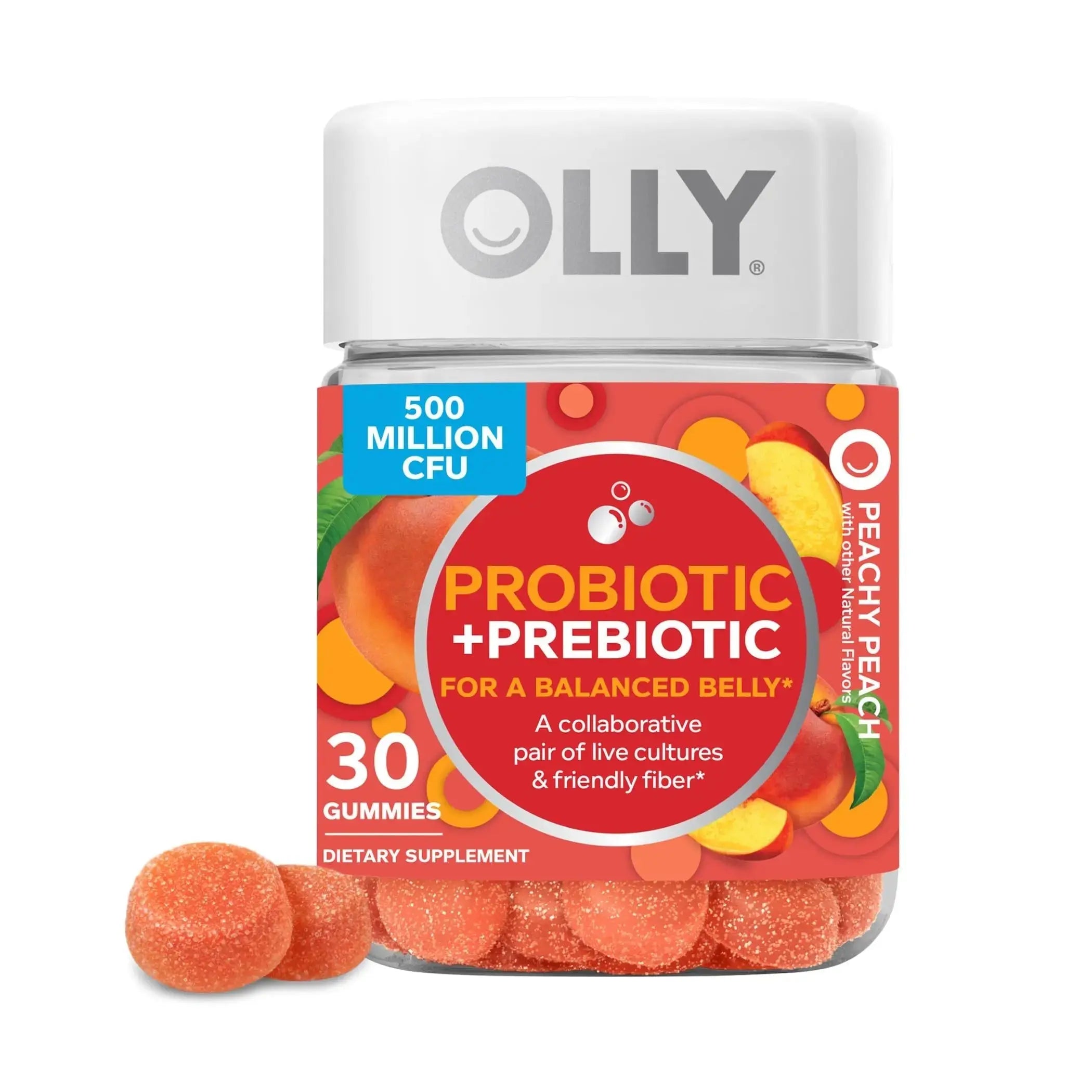 OLLY Kids Immunity Gummy, Immune Support, Wellmune, Elderberry, Vitamin C, Zinc & Probiotic + Prebiotic Gummy, Digestive Support and Gut Health, 500 Million CFUs, Fiber OLLY Au supplements