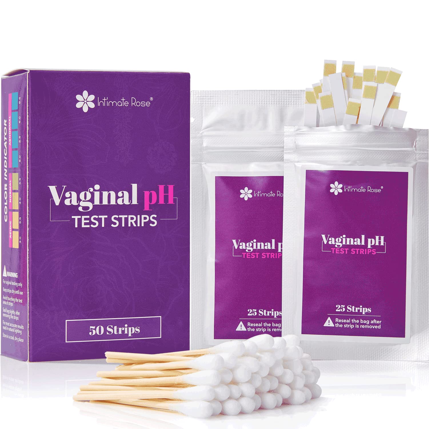 Intimate Rose Boric Acid Suppositories + 15 Count Vaginal Suppository Applicator + pH Test Strips Intimate Rose Au supplements
