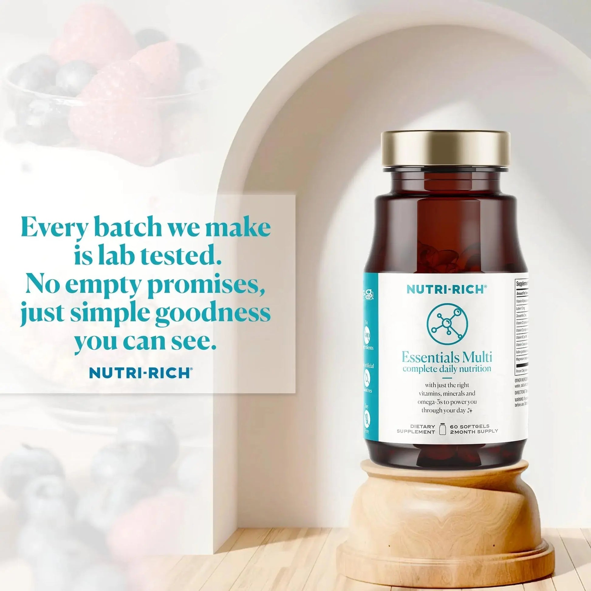 Nutri-Rich Essentials Multi | Multivitamin Supplement with Fish Oil Omega-3 for Men and Women, Supports Energy, Immune Health Nutri-Rich Au supplements