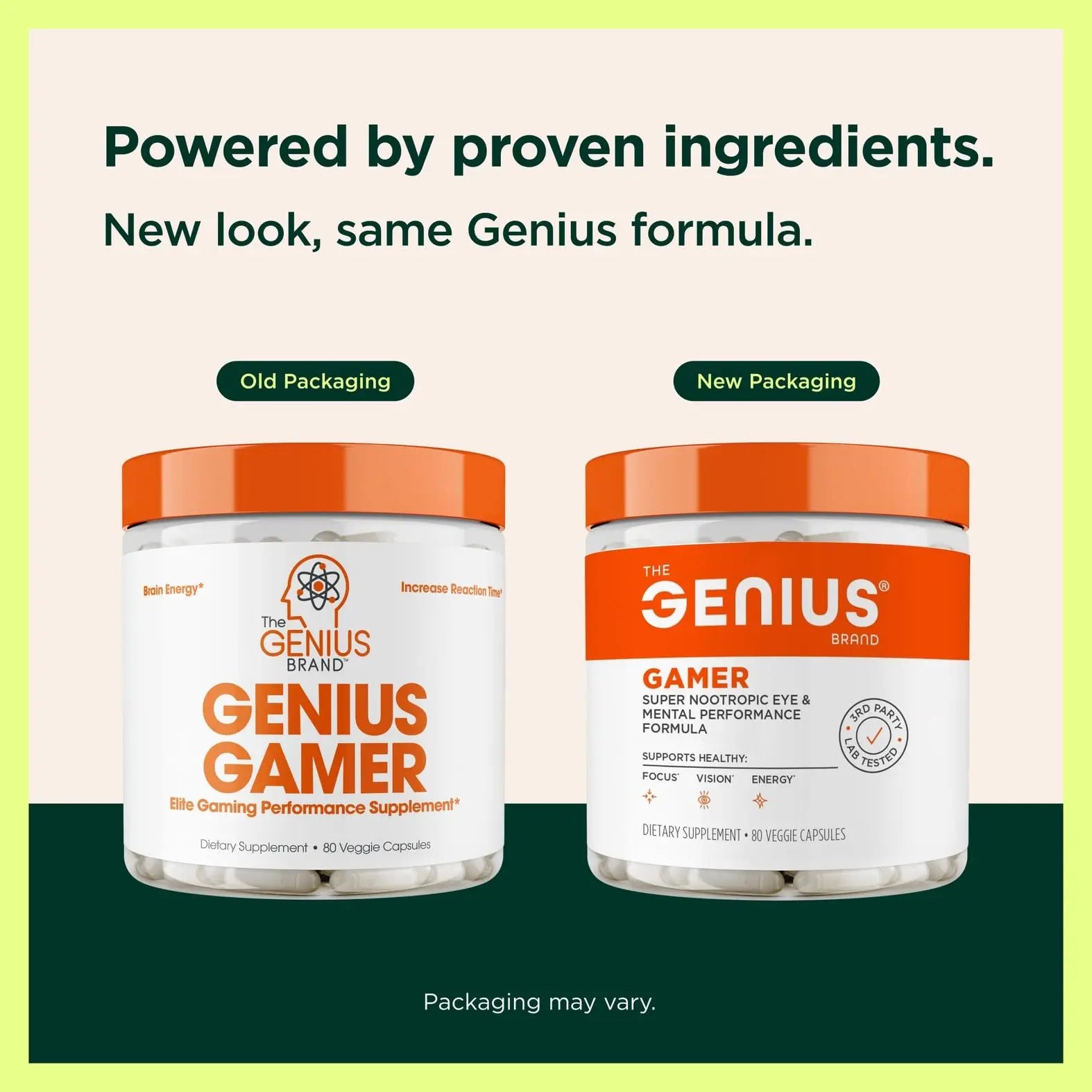 Genius Gamer, Gaming Focus Supplement, 80 Pills - Elite Nootropic Performance Booster - Boost Brain & Mental Clarity, Reaction Time & Concentration - Blue Light Support with Lutemax The Genius Brand Au supplements