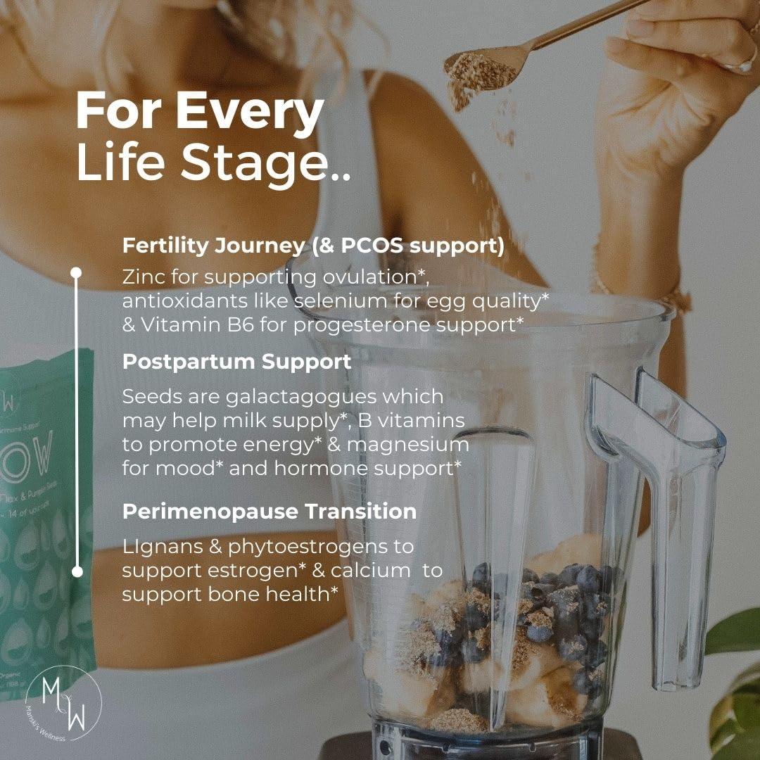 Manski's Wellness Glow & Radiant Seed Cycle Kit | PMS Support | Organic Seed Cycling | Natural Hormone Balance | Ease Cramps | Mitigate Cycle Symptoms | Vegan Supplement Manski's Wellness Au supplements